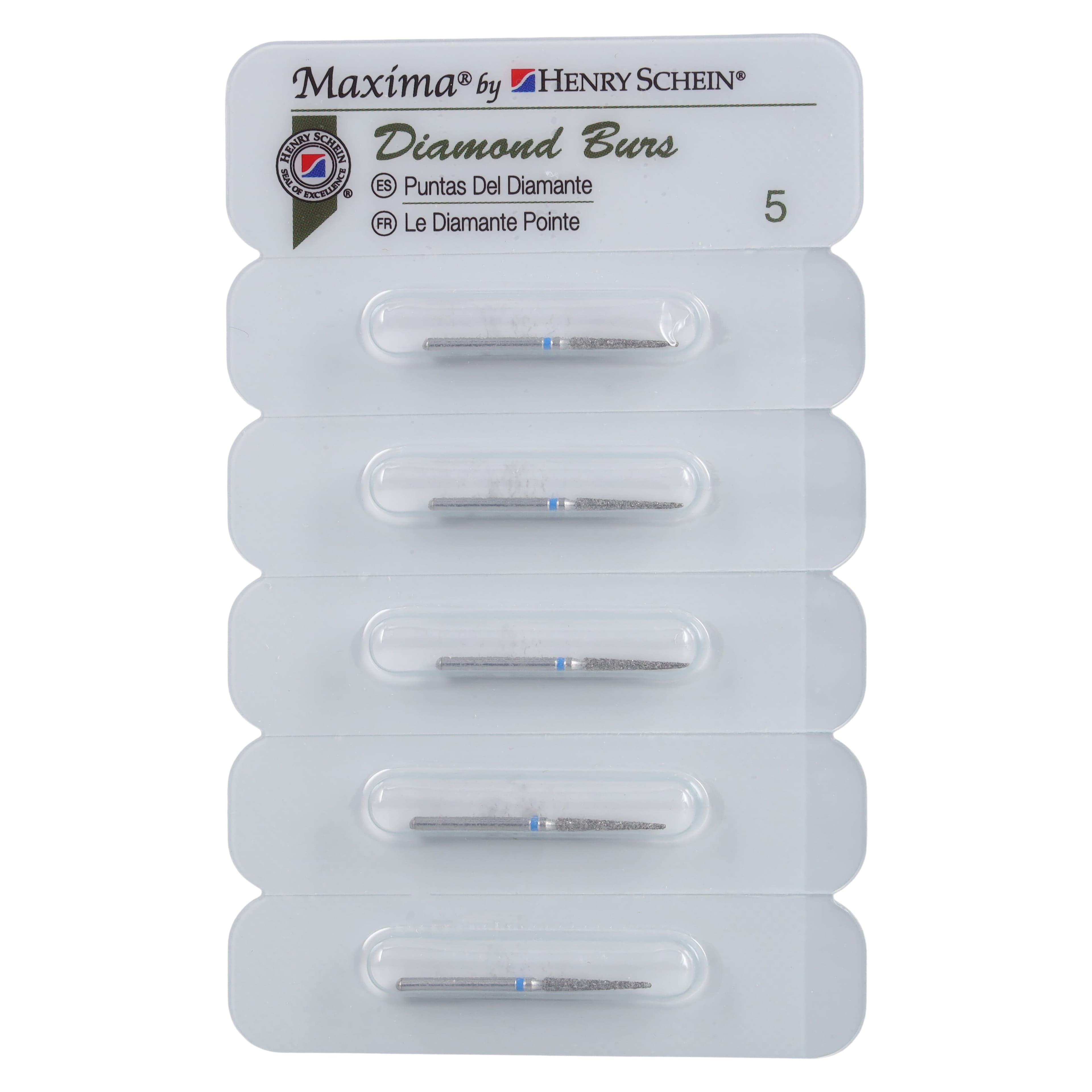 Maxima Diamond FG 859-016M Friction Grip Medium Needle Bur, 10.0 mm, 5/Package thumbnail 4