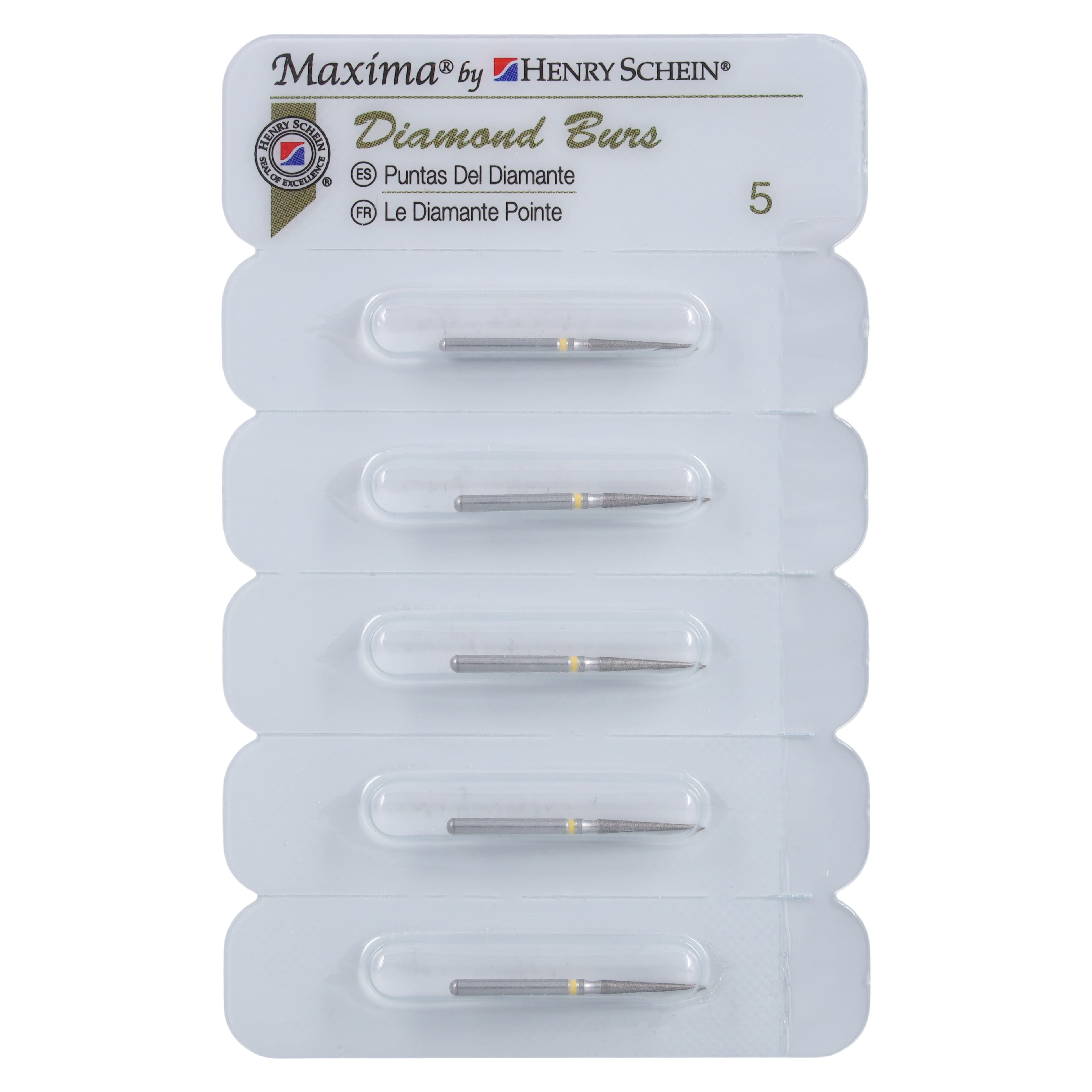 Maxima Diamond FG 859-016SF Extra Fine Flame Bur, Friction Grip, 10.0 mm, 5/Package thumbnail 4