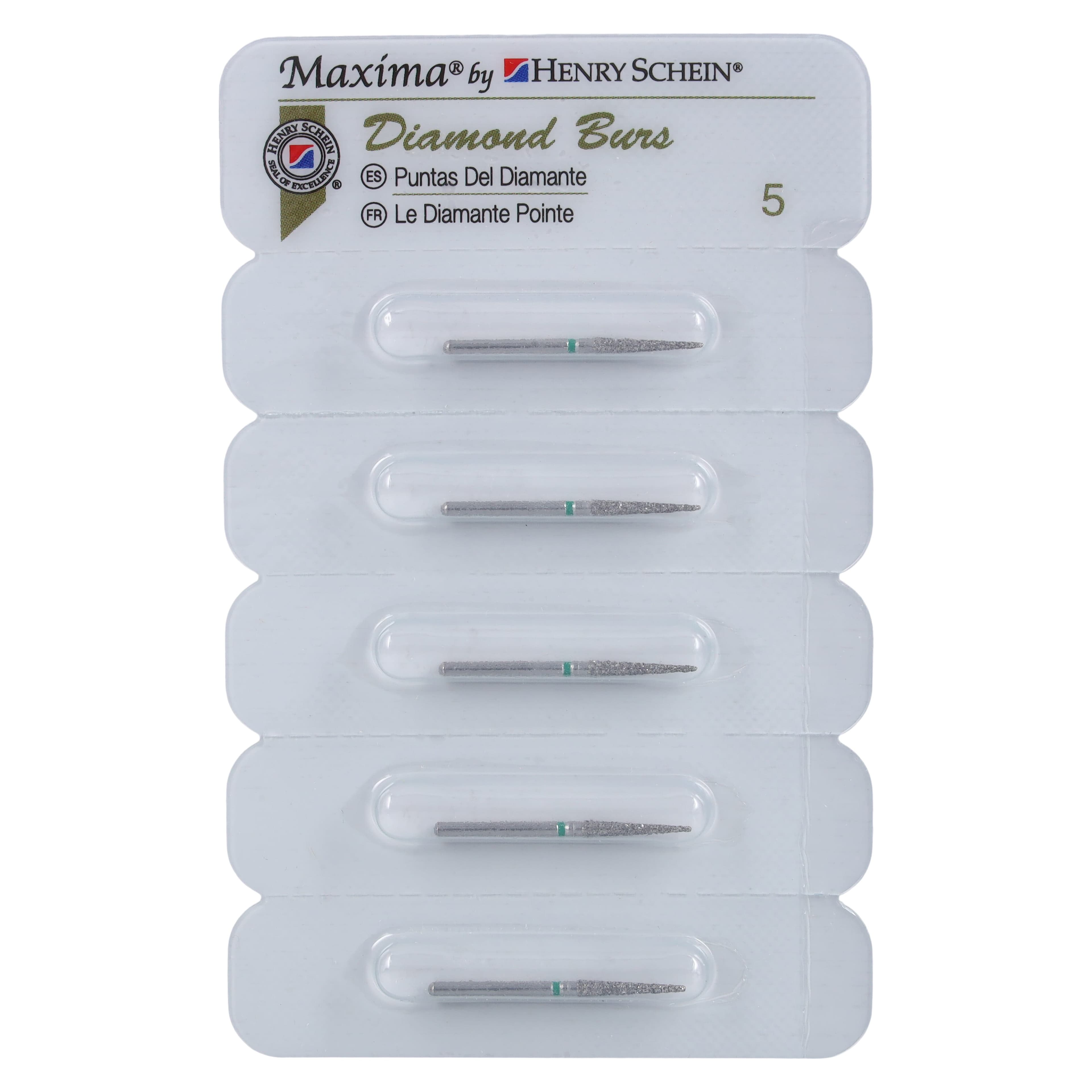 Maxima Diamond FG 859-018C Friction Grip Coarse Needle Bur, 10.0 mm, 5/Package thumbnail 4