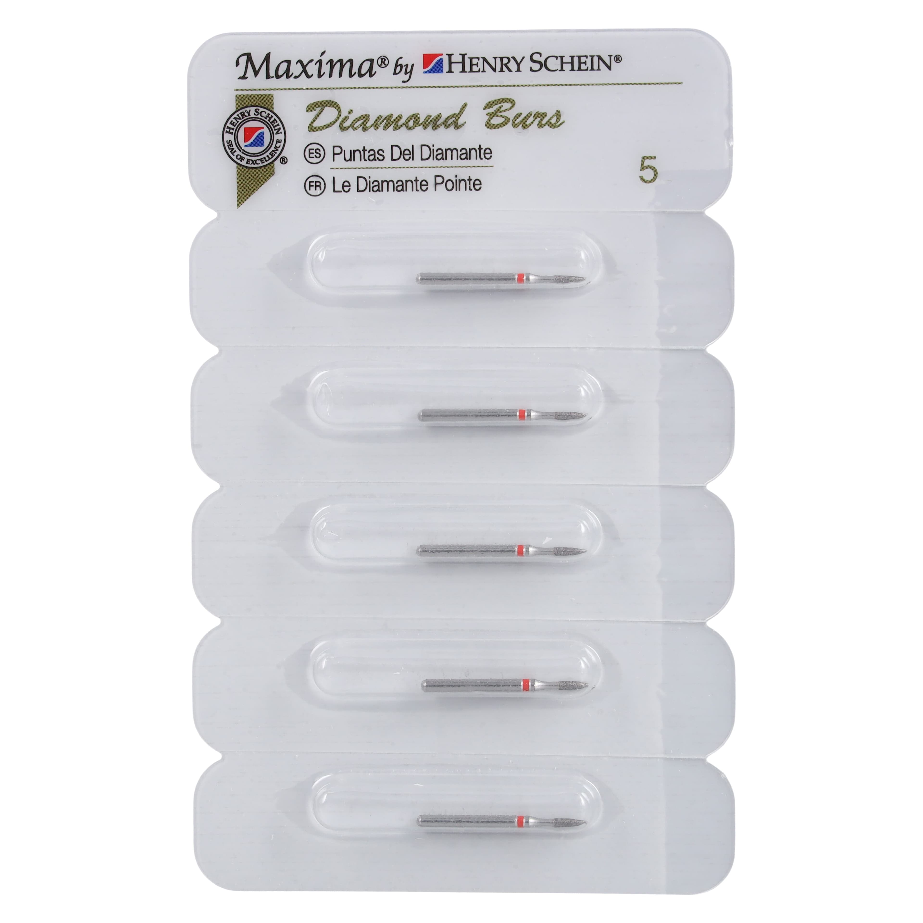 Maxima Diamond FG 860-010F Fine Flame Bur, Friction Grip, 4.0 mm, 5/Pack thumbnail 4