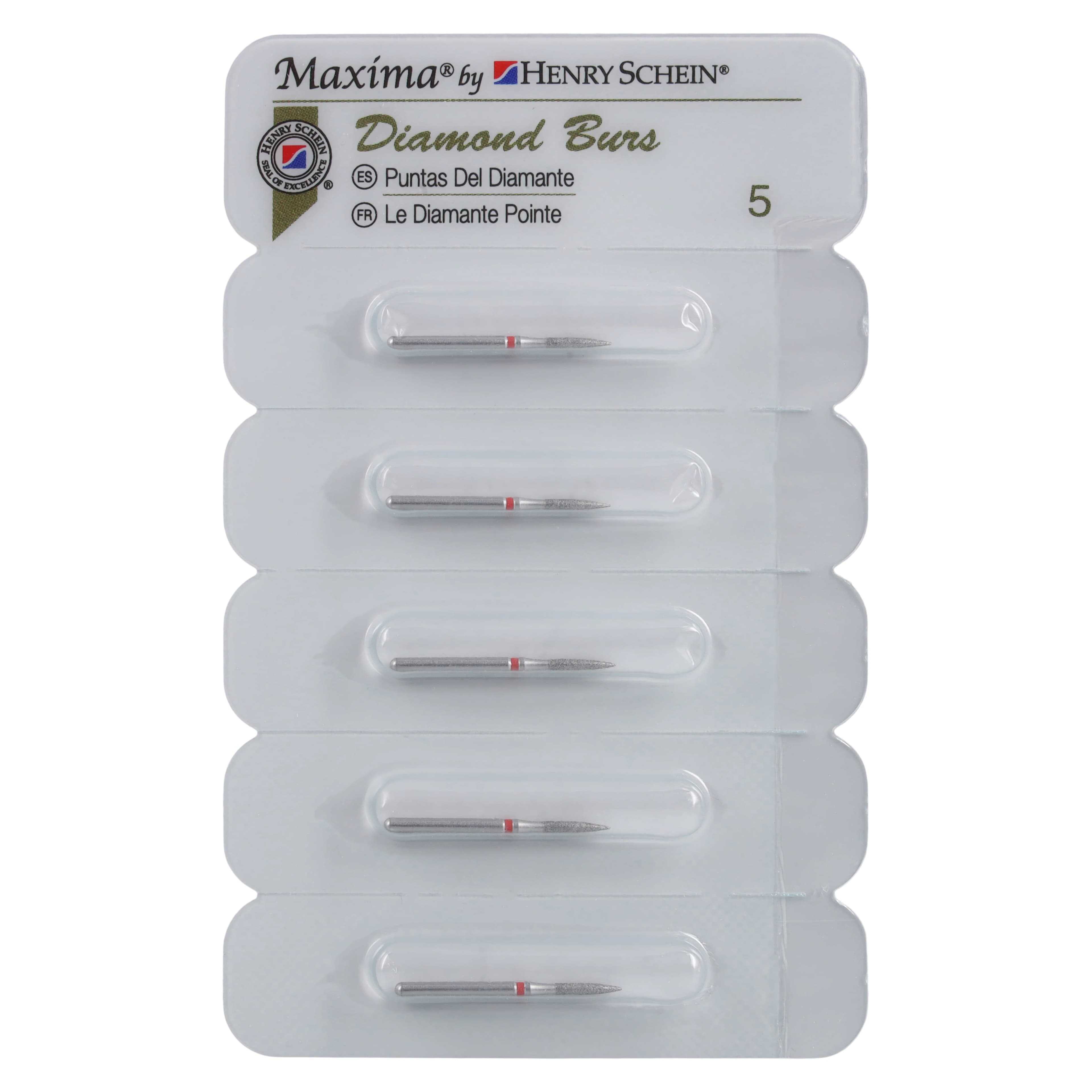 Maxima Diamond FG 861-012F Fine Flame Bur, Friction Grip, 6.0 mm, 5/Package thumbnail 4