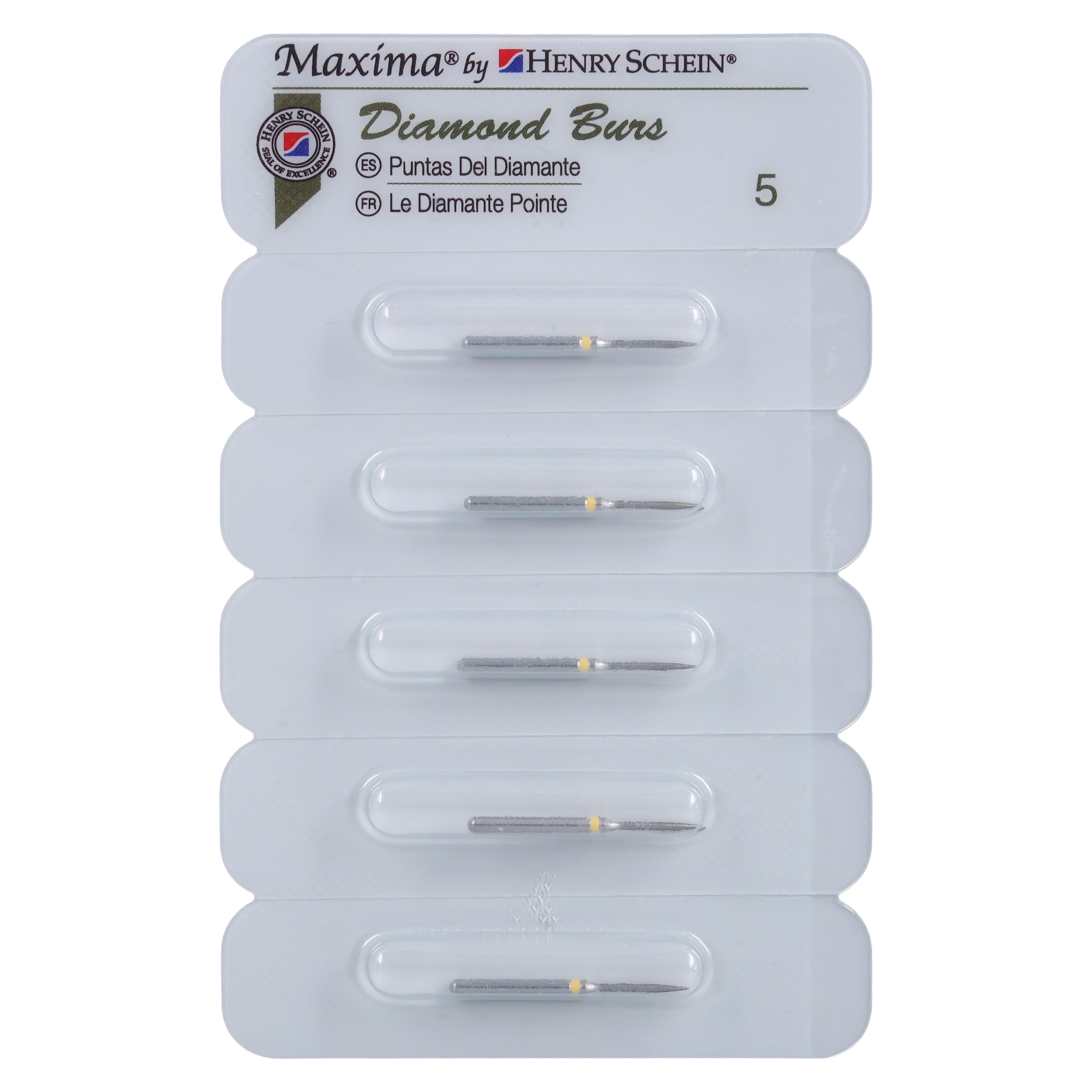 Maxima Diamond FG 862-010SF Friction Grip Extra Fine Flame Bur, 8.0 mm, 5/Pack thumbnail 4