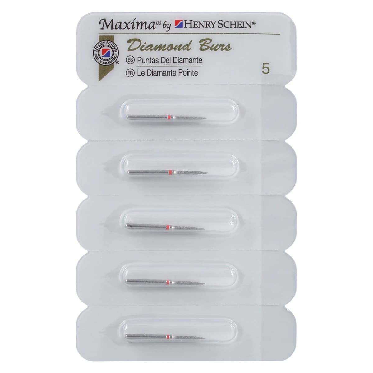 Maxima Diamond FG 862-012F Friction Grip Fine Flame Bur, 8.0 mm, 5/Package thumbnail 4
