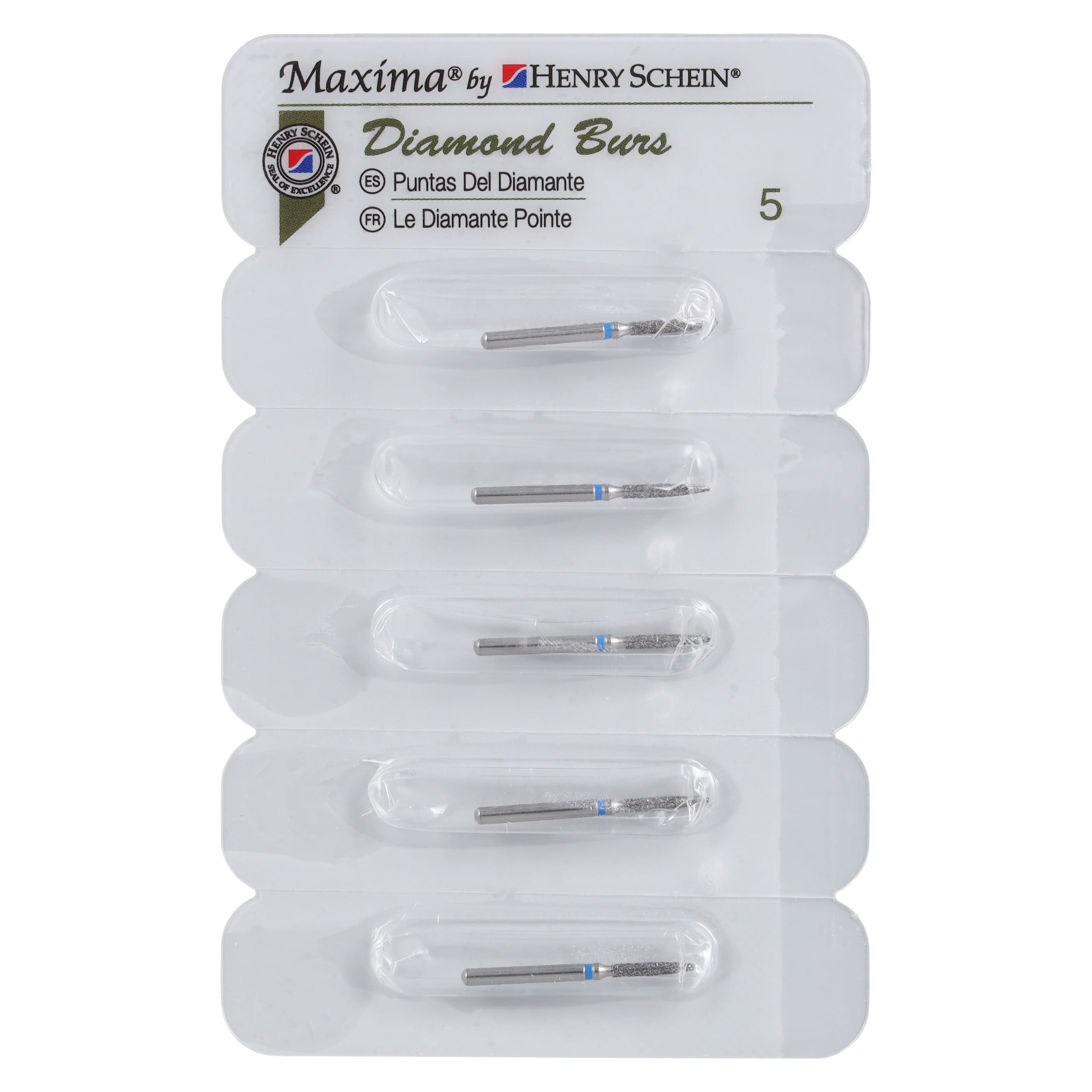 Maxima Diamond FG 862-012M Friction Grip Medium Flame Bur, 8.0 mm, 5/Package thumbnail 4