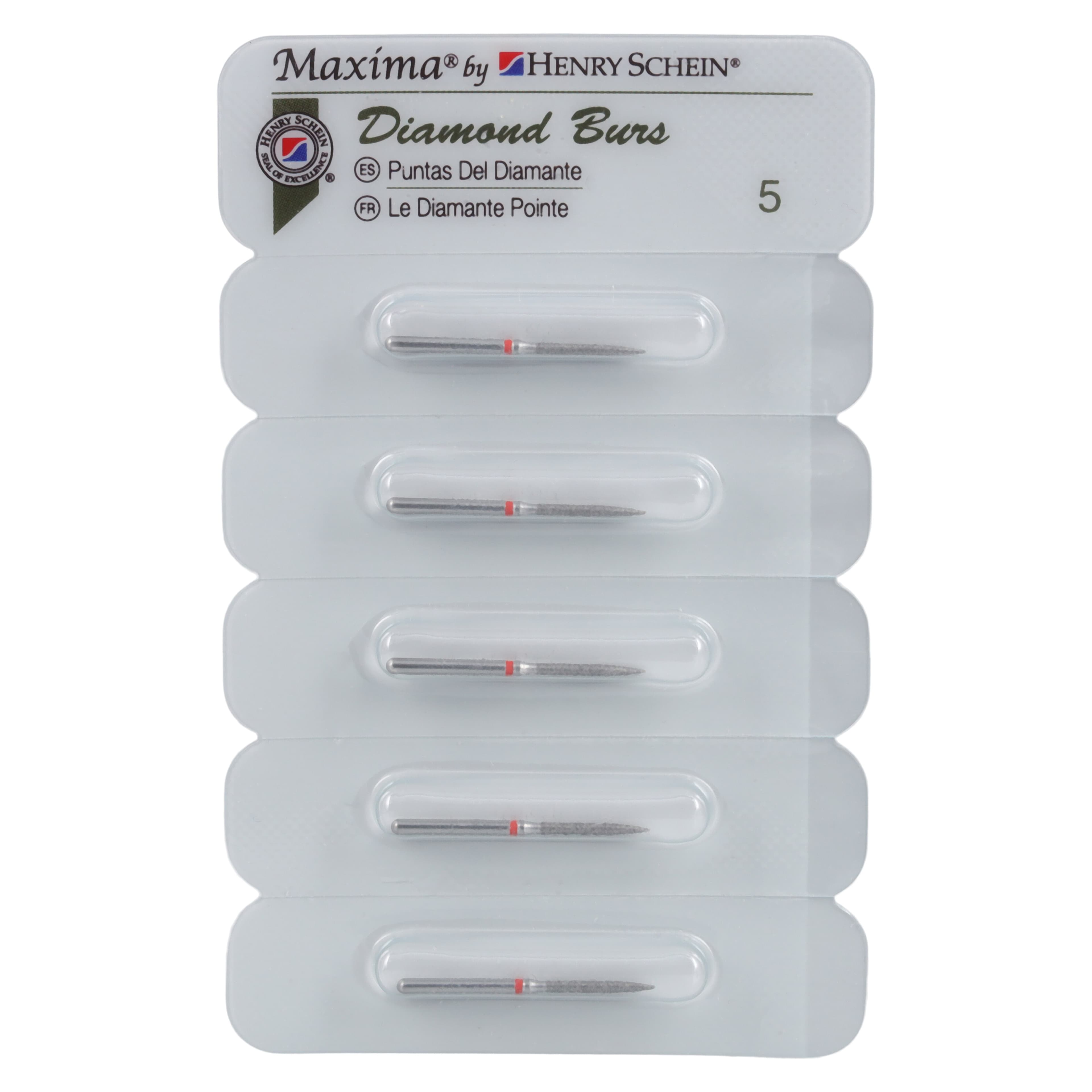 Maxima Diamond FG 863-012F Friction Grip Fine Flame Bur, 10.0 mm, 5/Package thumbnail 4