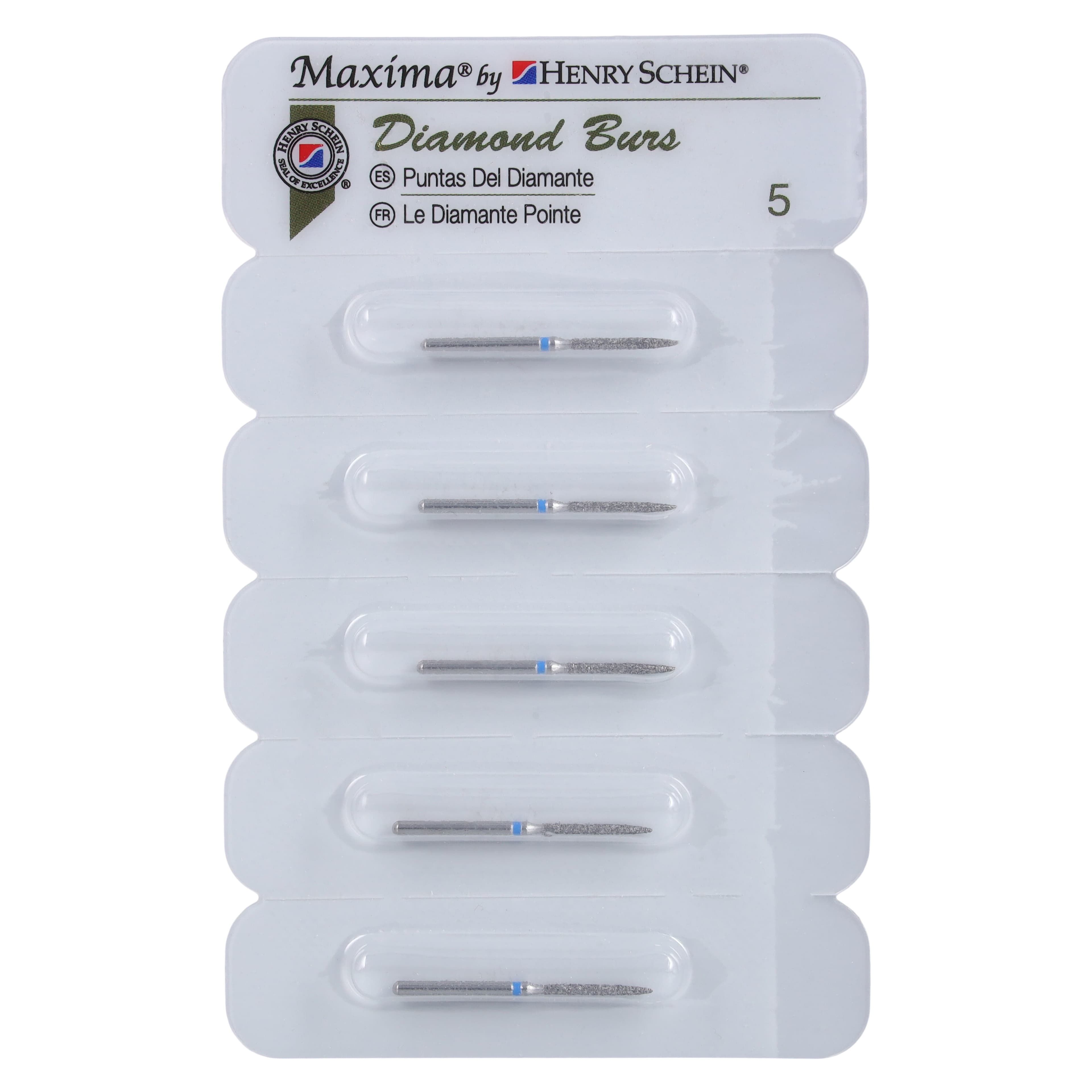 Maxima Diamond FG 863-012M Friction Grip Medium Flame Bur, 10.0 mm, 5/Package thumbnail 4