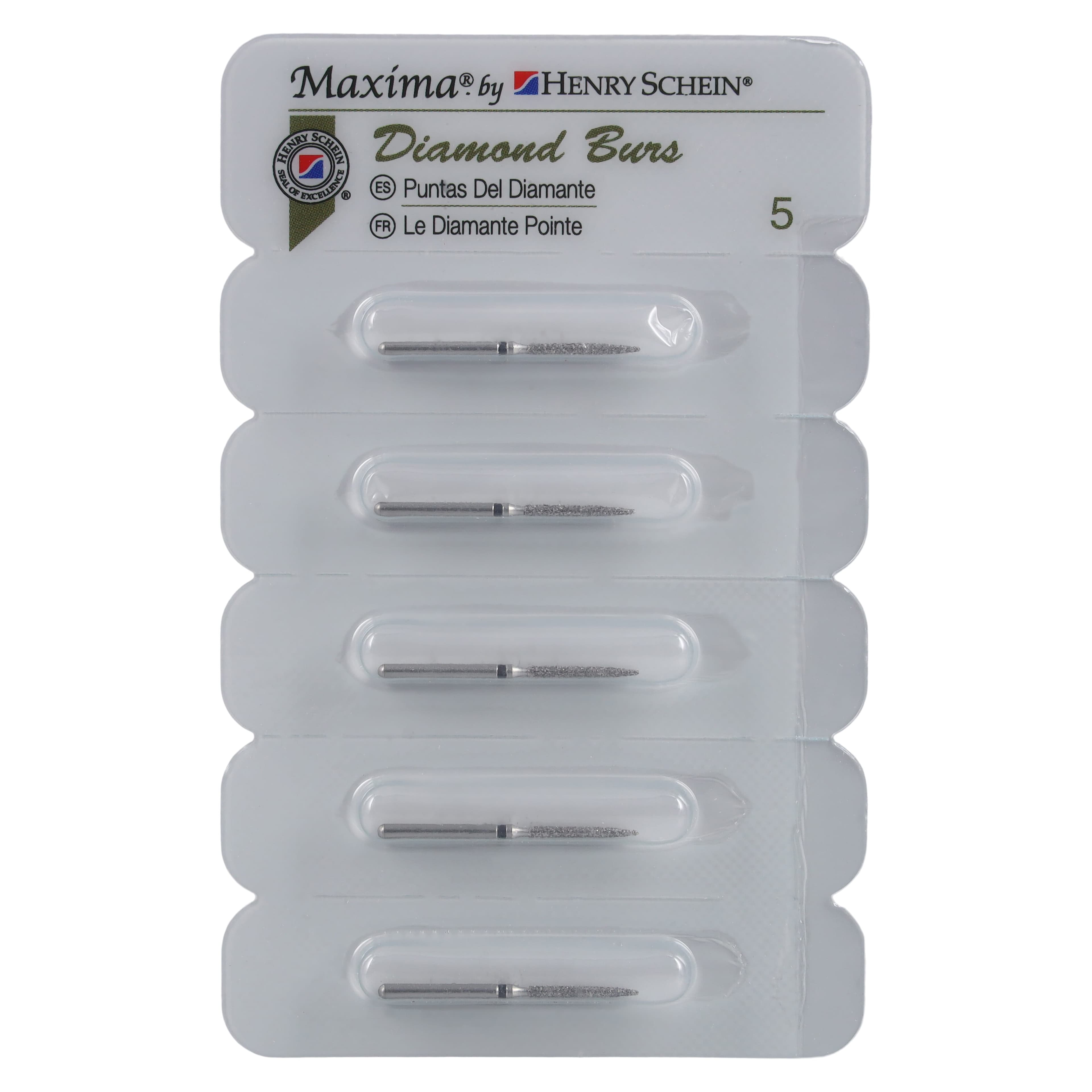 Maxima Diamond FG 863-012SC Friction Grip Super Coarse Flame Bur, 10.0 mm, 5/Pack thumbnail 4
