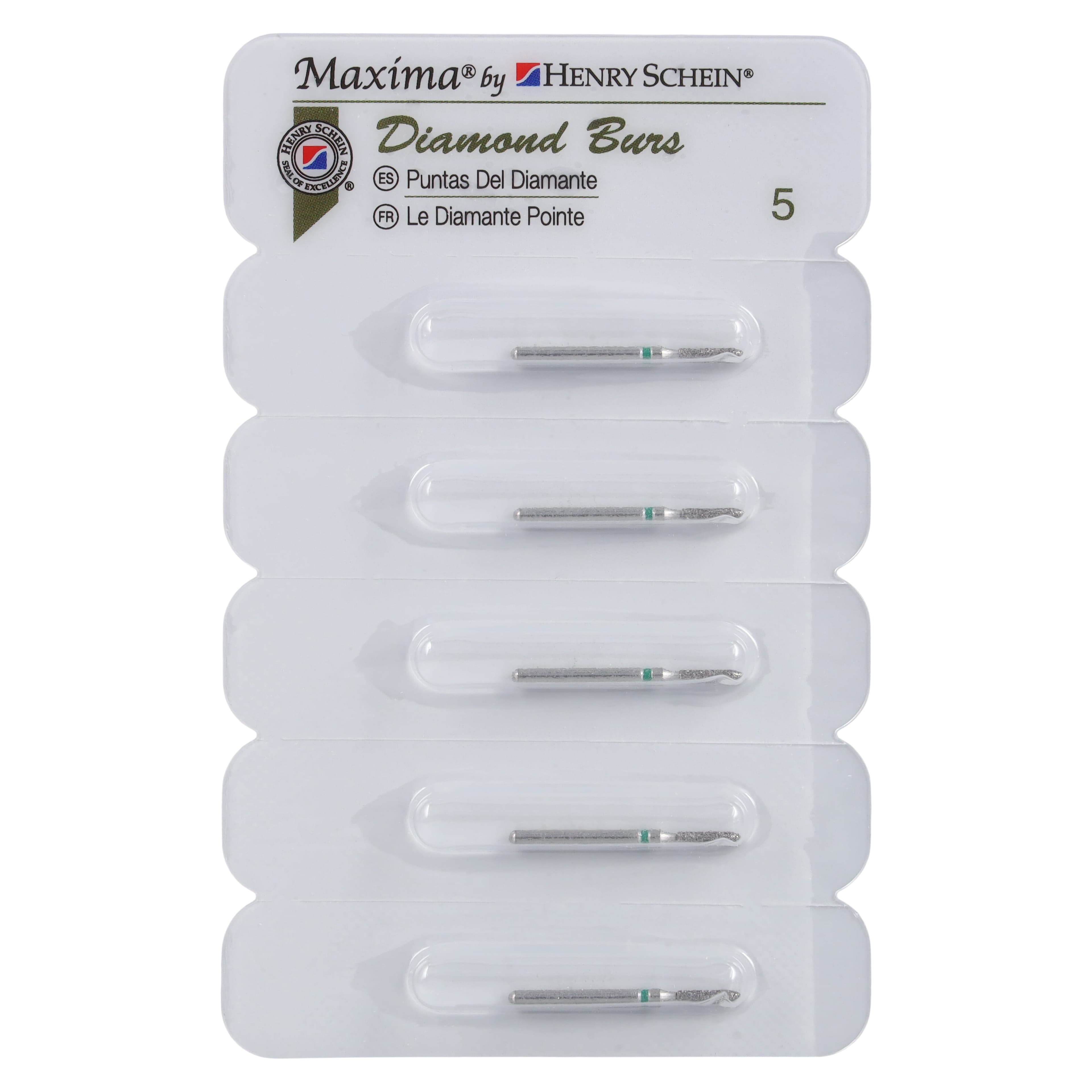 Maxima Diamond FG 877-012C Friction Grip Coarse Curettage Bur, 6.0 mm, 5/Pack thumbnail 4