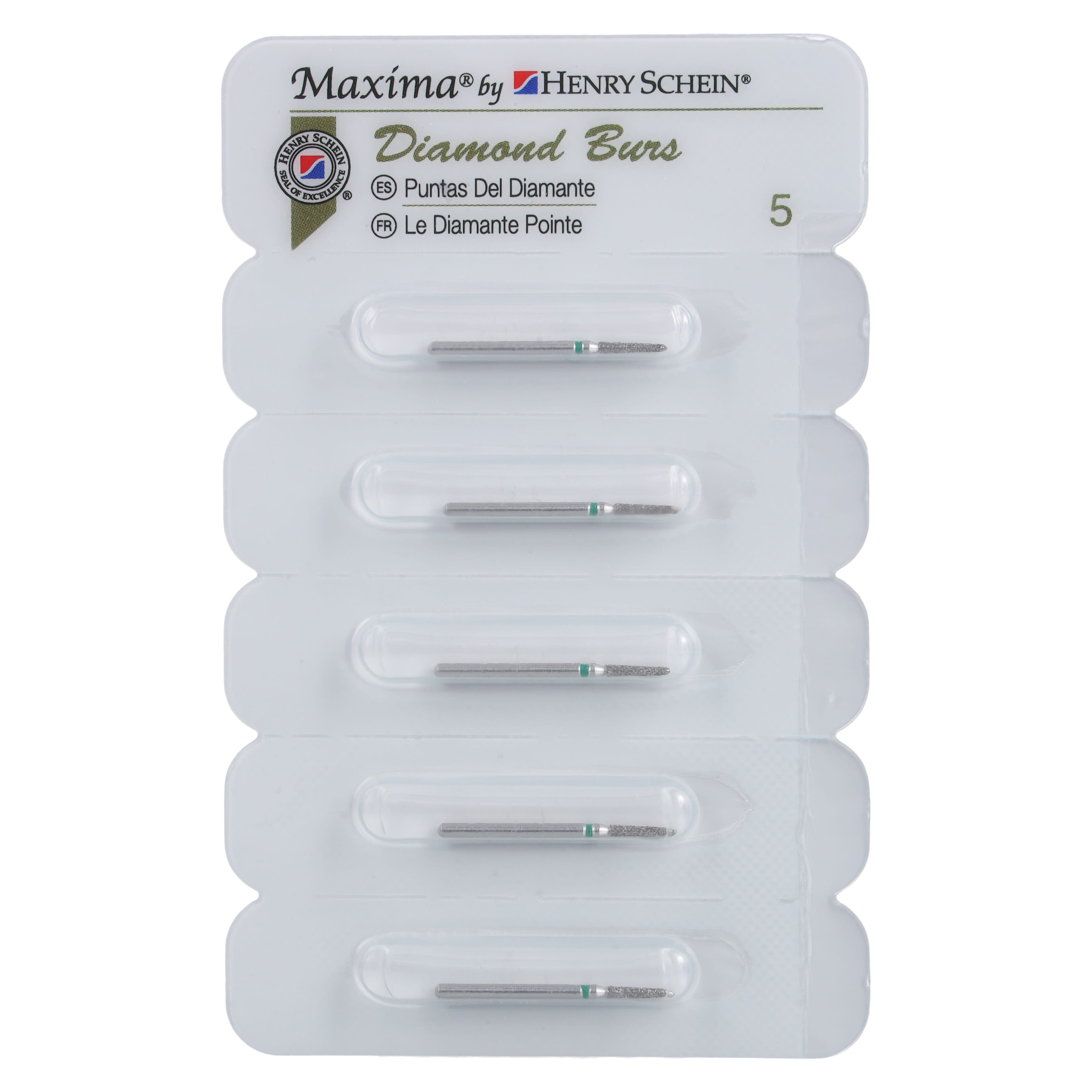 Maxima Diamond FG 877K-014C Friction Grip Coarse Curettage Bur, 6.0 mm, 5/Pk thumbnail 4