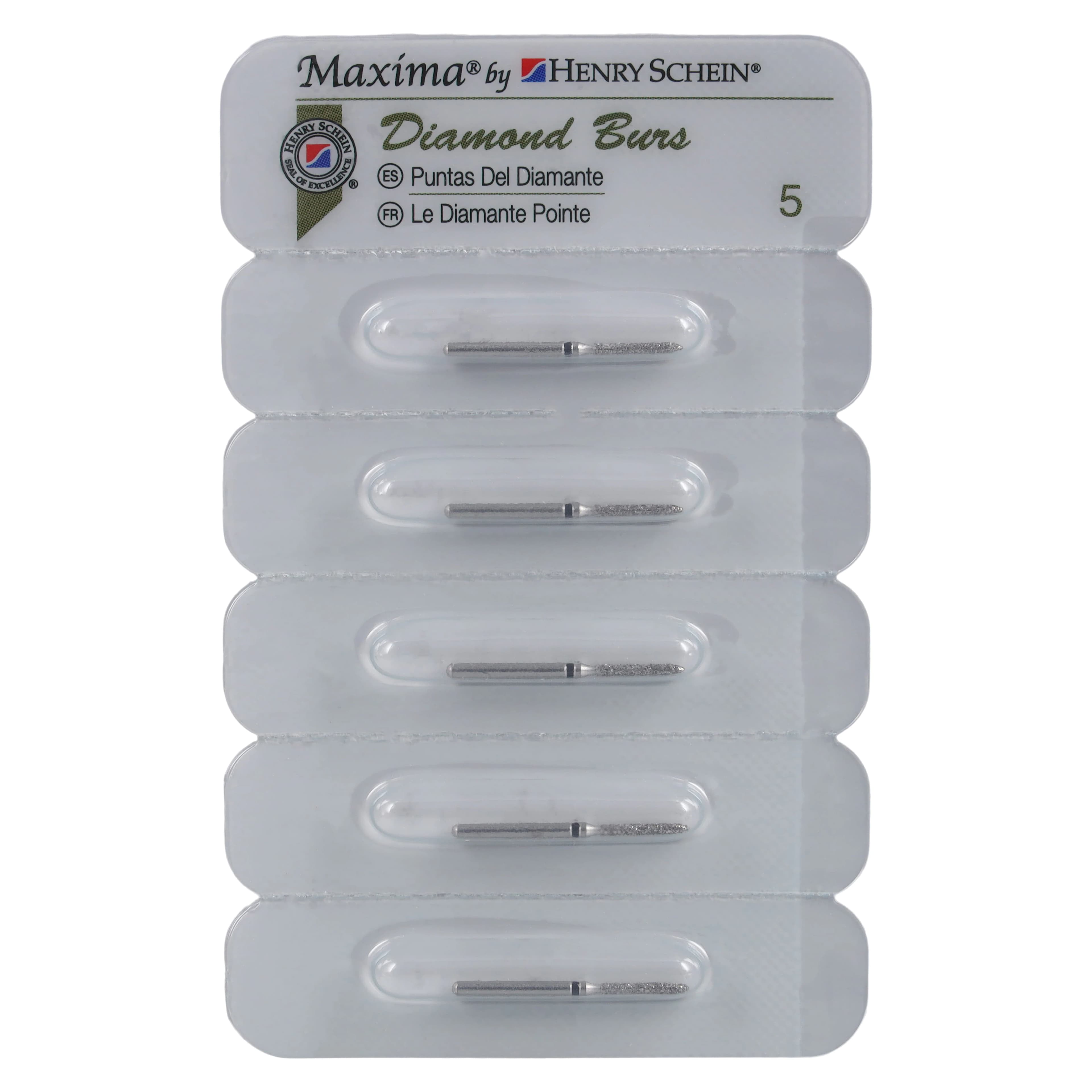 Maxima Diamond FG 878-012SC Beveled Cylinder Bur, Friction Grip, Super Coarse, 8.0 mm, 5/Pk thumbnail 4
