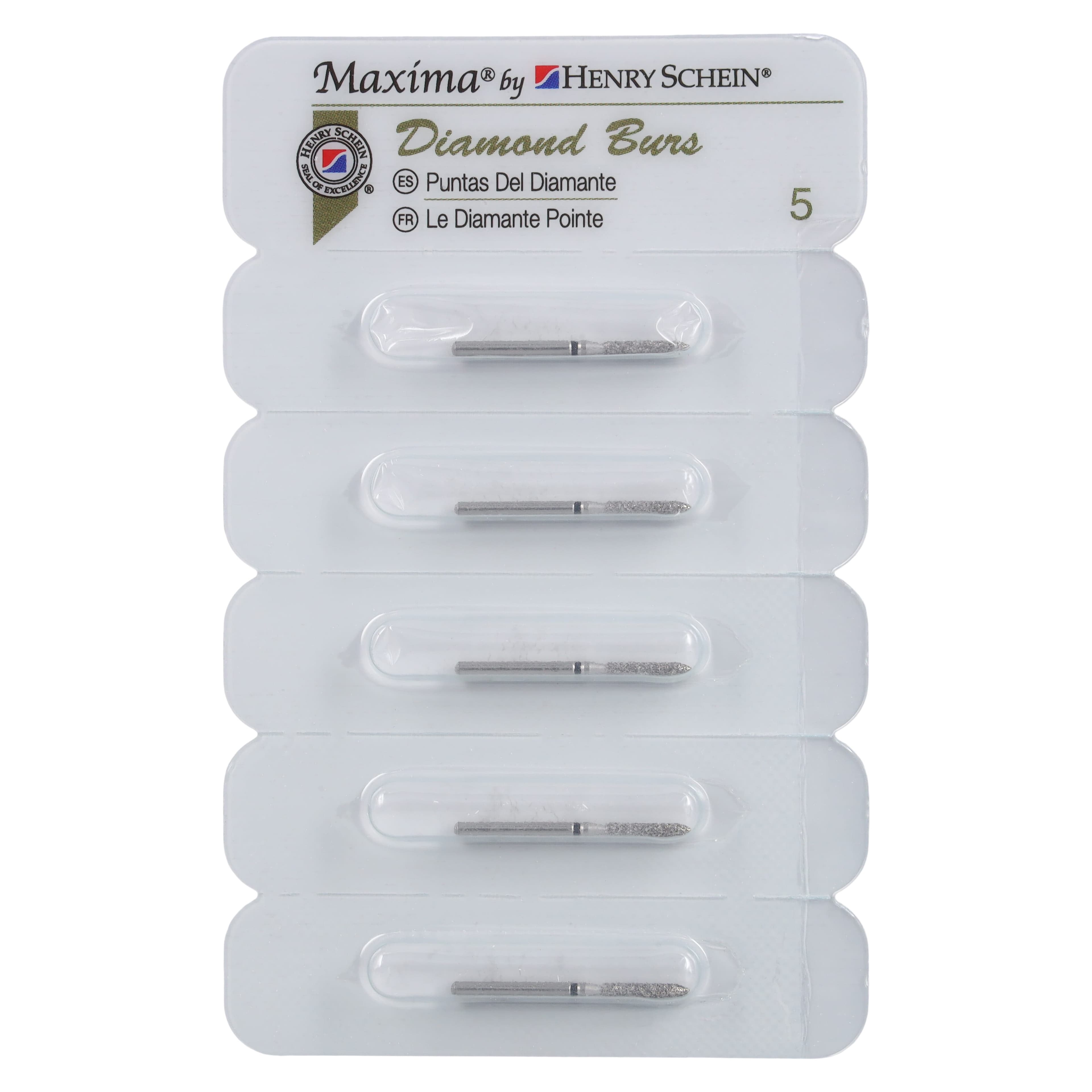 Maxima Diamond FG 878-014SC Beveled Cylinder Bur, Friction Grip, Coarse, 8.0 mm, 5/Pk thumbnail 4