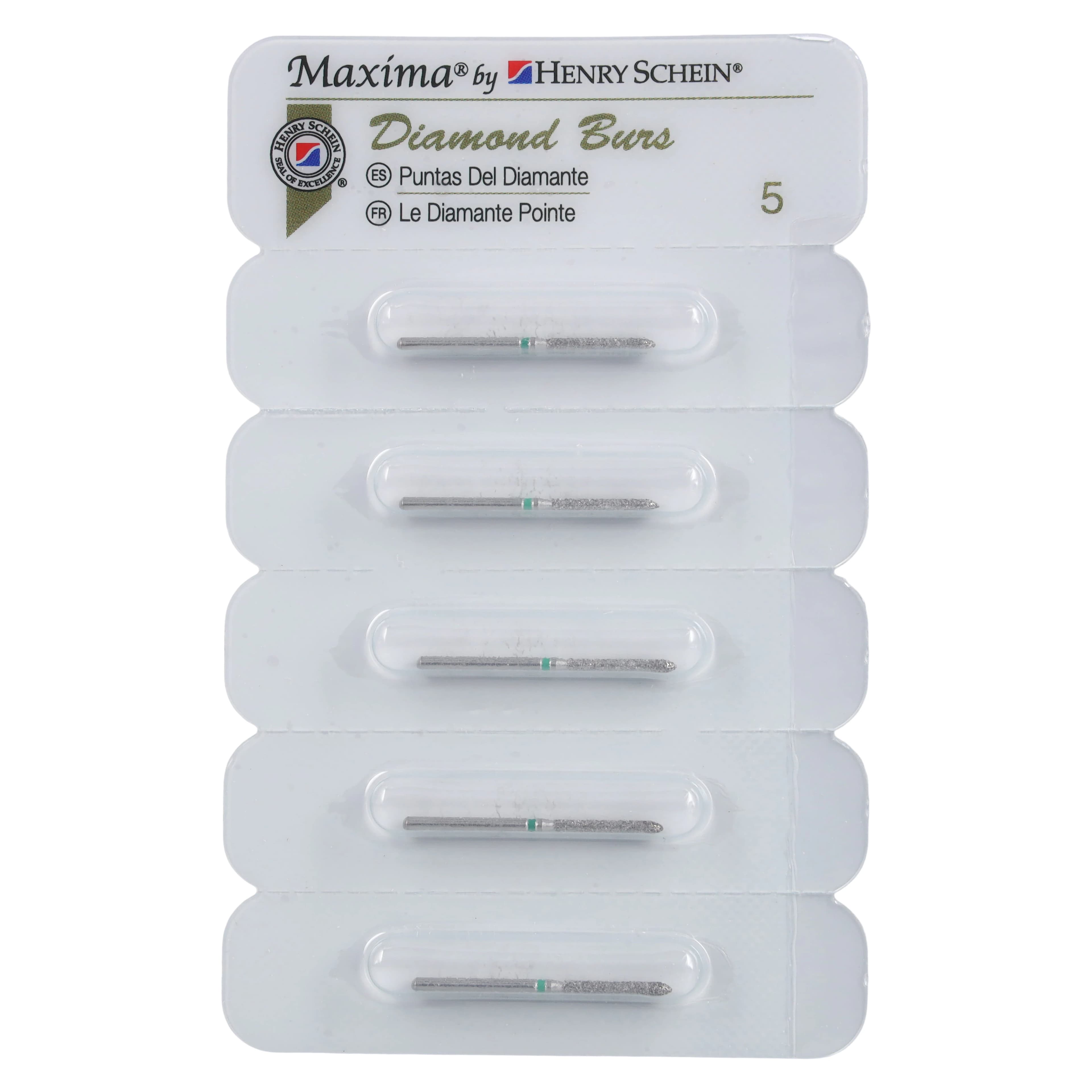 Maxima Diamond FG 879-014C Beveled Cylinder Bur, Friction Grip, Coarse, 10.0 mm, 5/Pack thumbnail 4