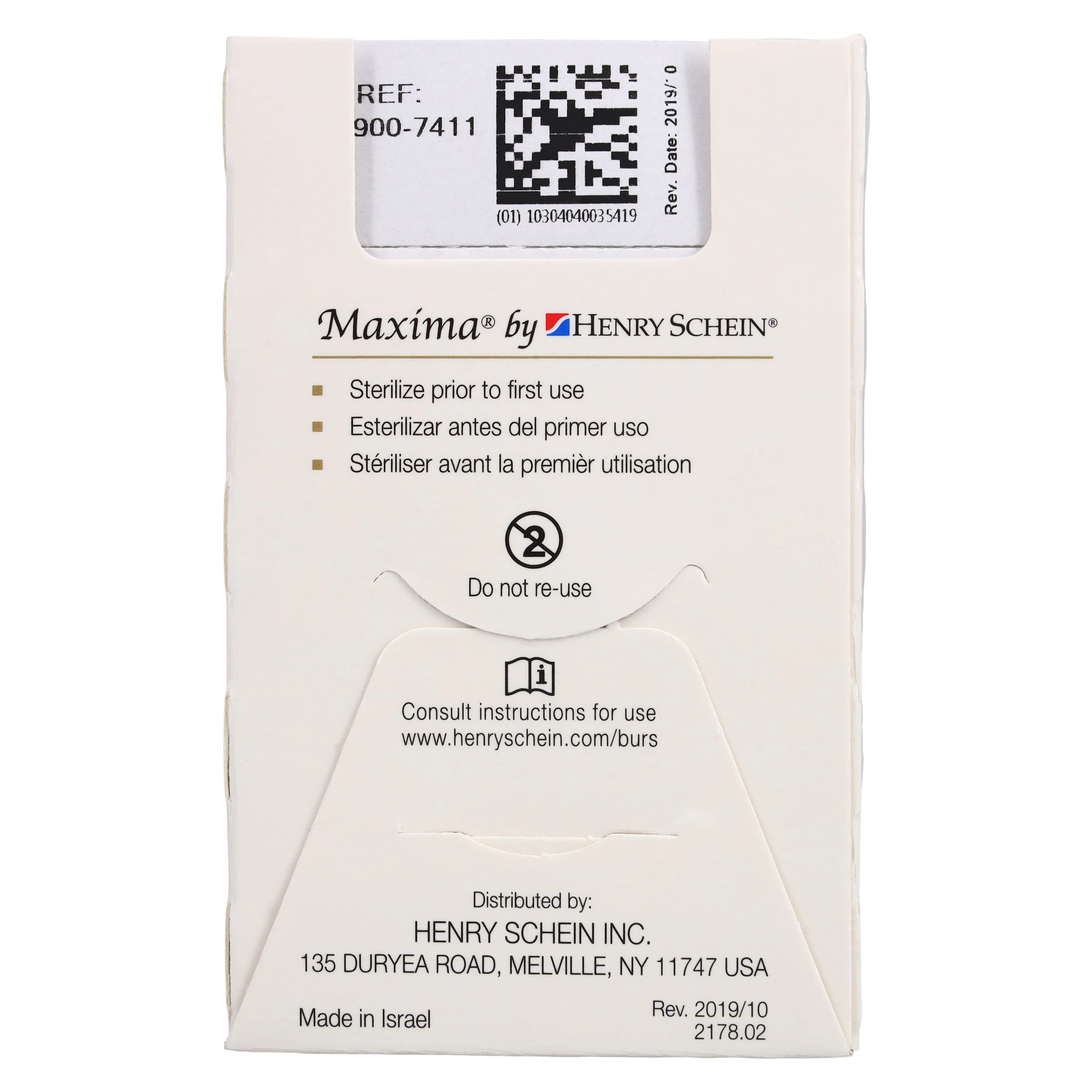 Maxima Diamond FG 888-012M Medium Flame Bur, Friction Grip, 8.0 mm, 5/Package thumbnail 6