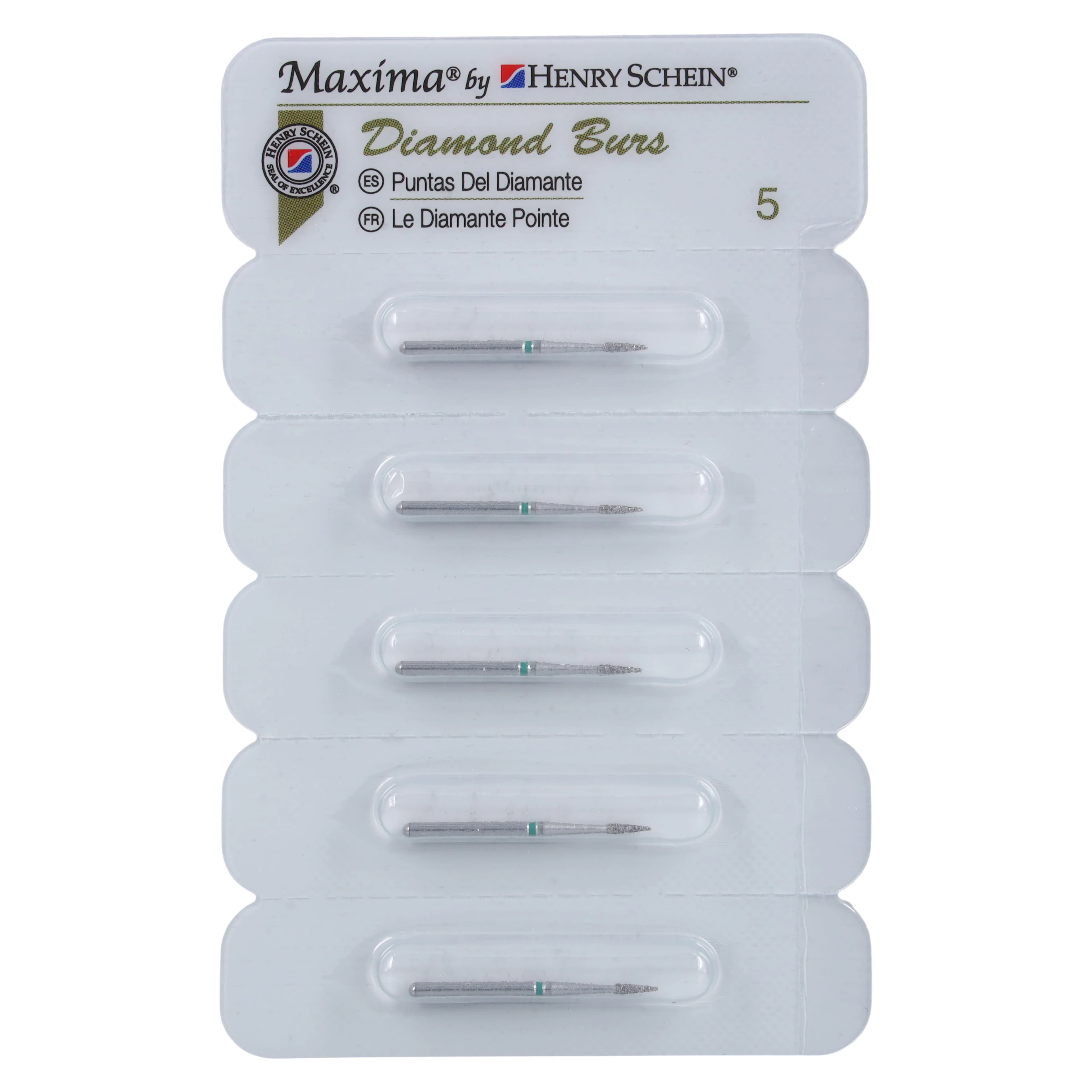 Maxima Diamond FG 889-010C Friction Grip Coarse Flame Bur, 4.0 mm, 5/Pack thumbnail 4