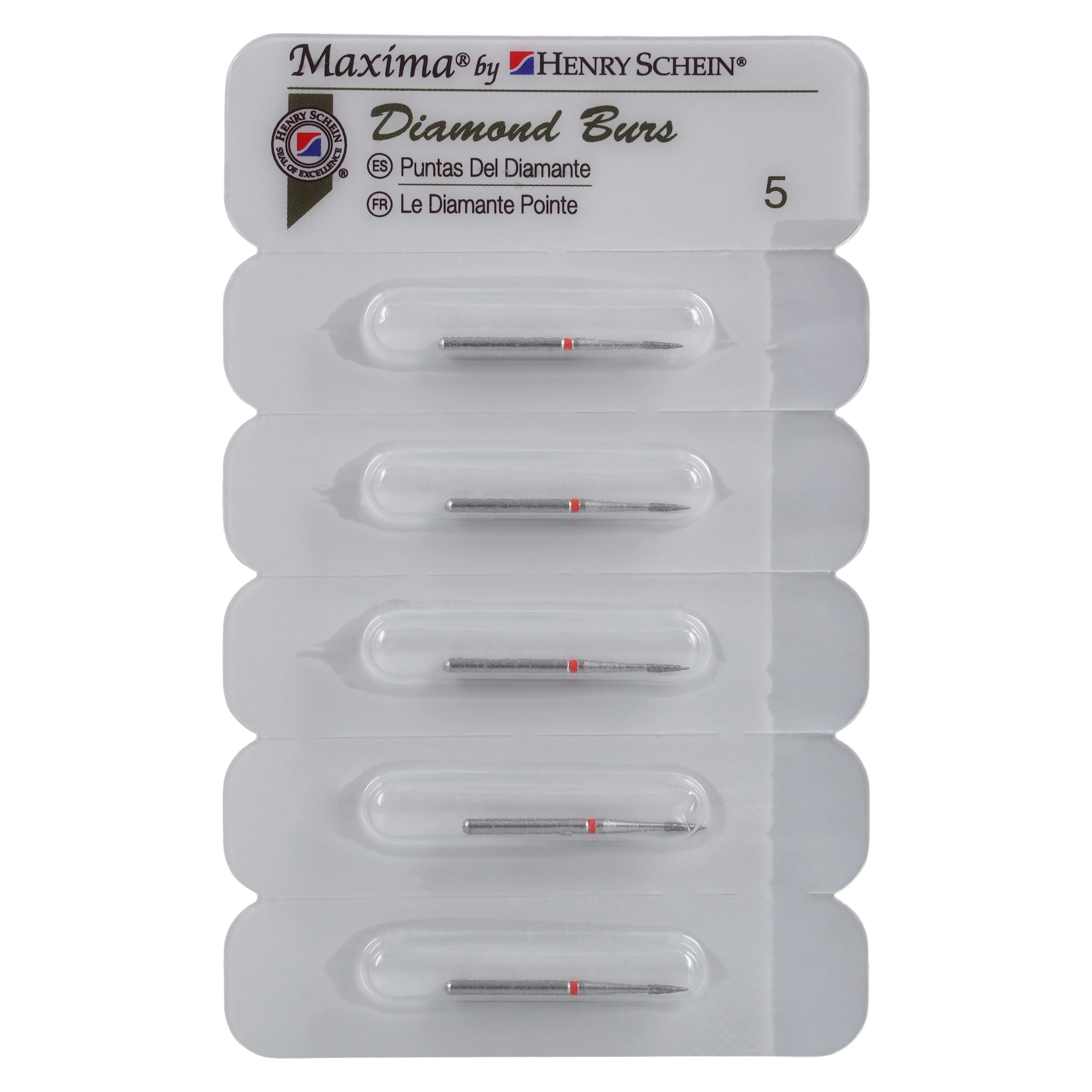 Maxima Diamond FG 889-010F Friction Grip Fine Flame Bur, 4.0 mm, 5/Package thumbnail 4