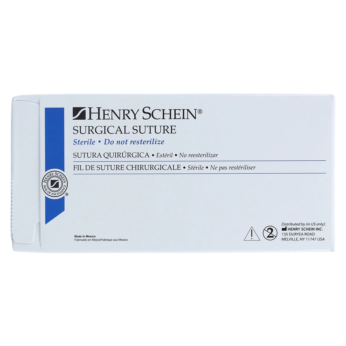 Henry Schein Black Monofilament Nylon Non-Absorbable Surgical Sutures, 6-0, 10" Length, C-17 Precision Reverse Cutting 3/8 Circle Needle, 12mm, 12/Box thumbnail 4