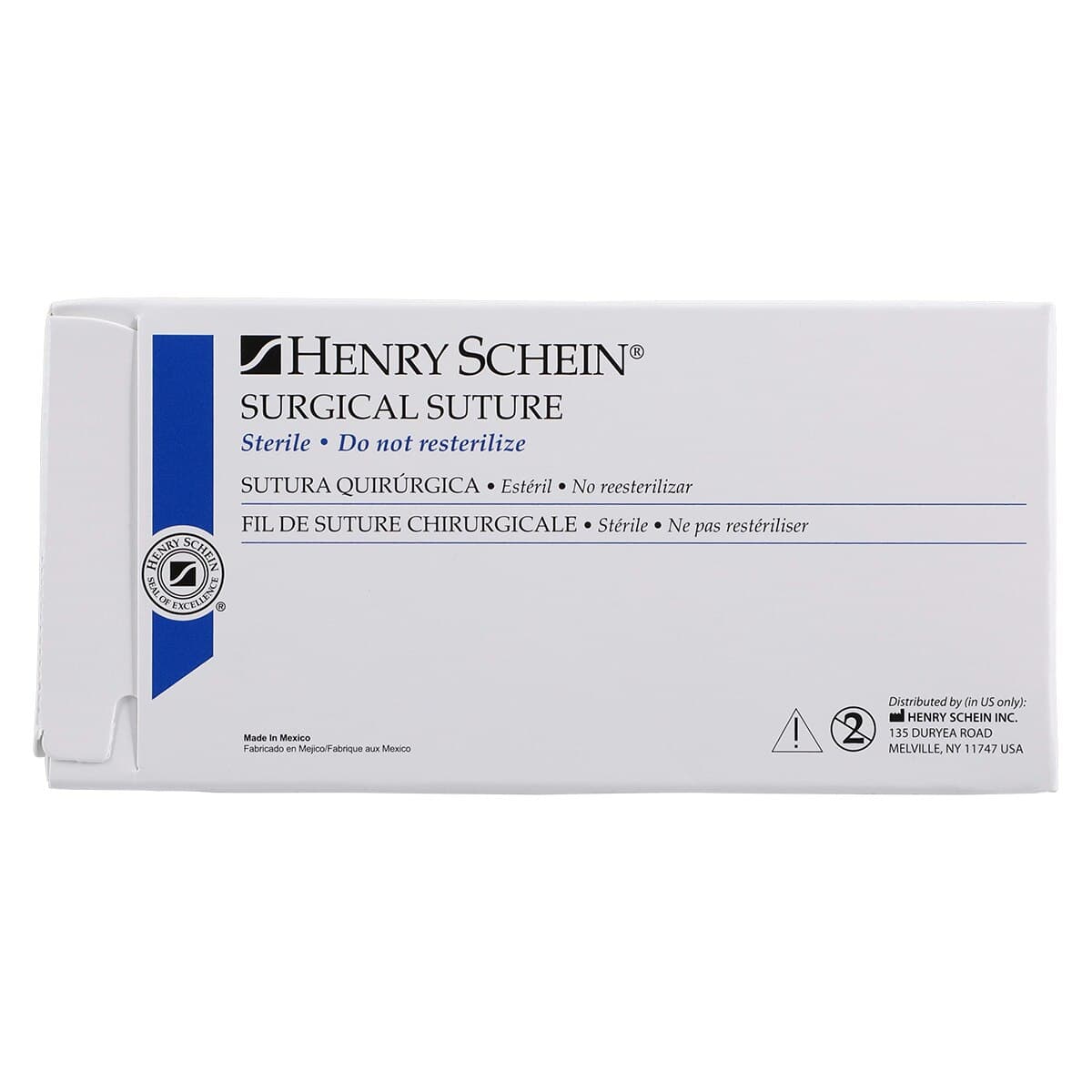 Henry Schein Black Monofilament Nylon Non-Absorbable Surgical Sutures, 4-0, 18", C-3 Precision Reverse Cutting 3/8 Circle Needle 13mm, 12/Box thumbnail 4