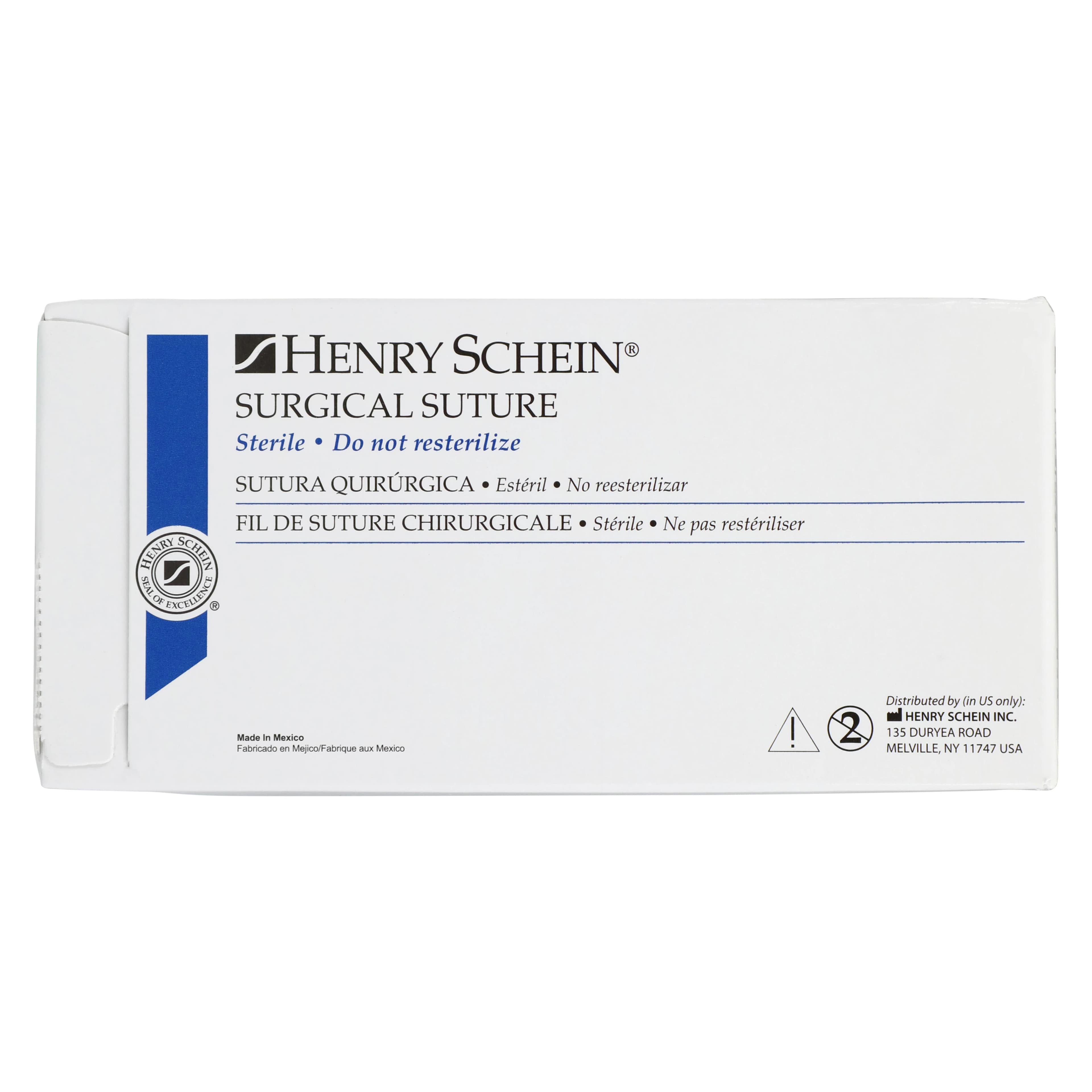 Henry Schein Black Monofilament Nylon Non-Absorbable Surgical Suture, 6-0, 18", C-1 Precision Reverse Cutting 3/8 Circle Needle, 11mm, 12/Box thumbnail 4