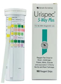 Henry Schein Urispec 5-Way+ Urinalysis Test Strips, 100/Bottle thumbnail 2