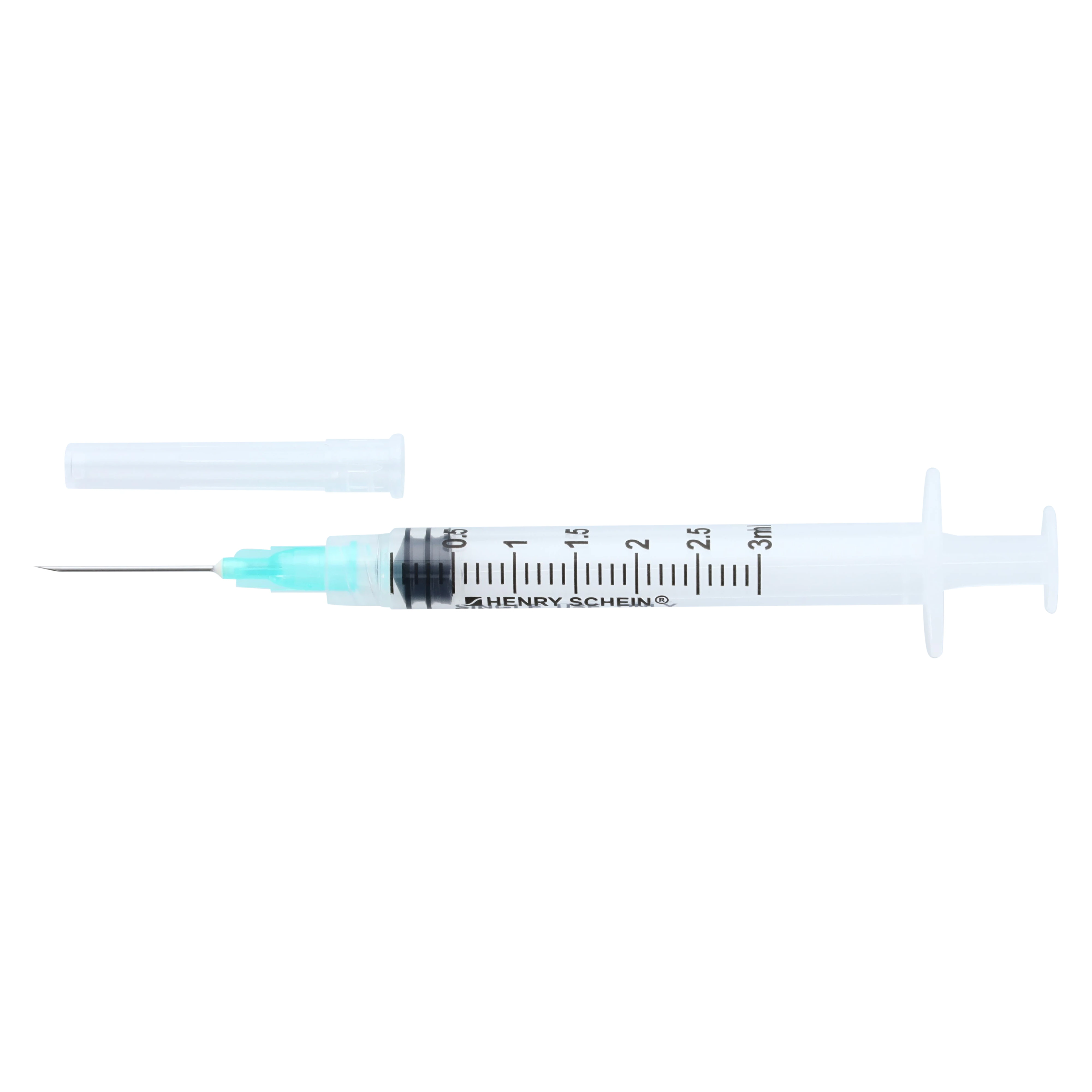 Henry Schein Hypodermic Syringe with Needle, 23G x 1", 3cc, Sterile, Latex-Free, 50/Tray thumbnail 2