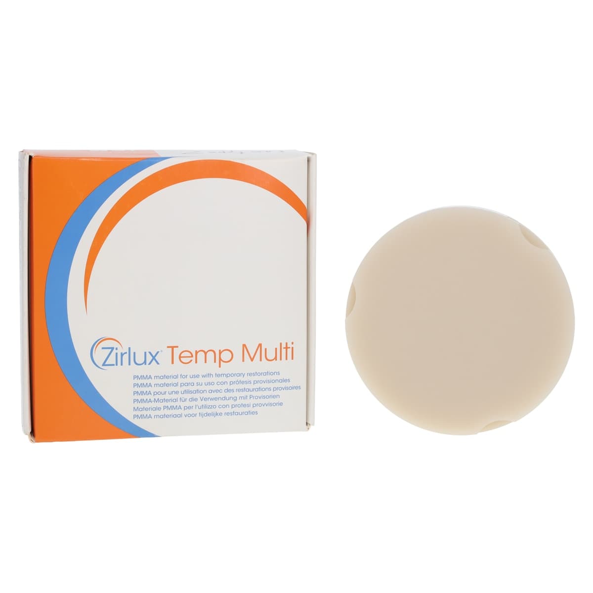Zirlux Temp Multi PMMA Disc A1, 95x16mm, Each - Zirlux Temp Multi PMMA 95x16mm - Image 1