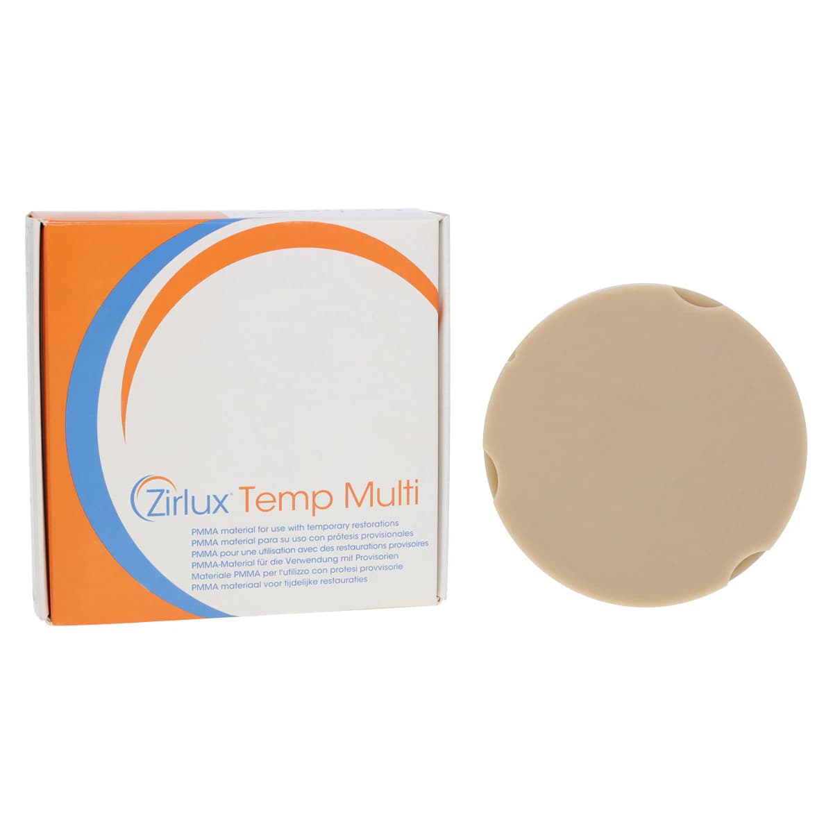 Zirlux Temp Multi PMMA Disc A3, 95x20mm, Each - Zirlux Temp Multi PMMA 95x20mm - Image 1