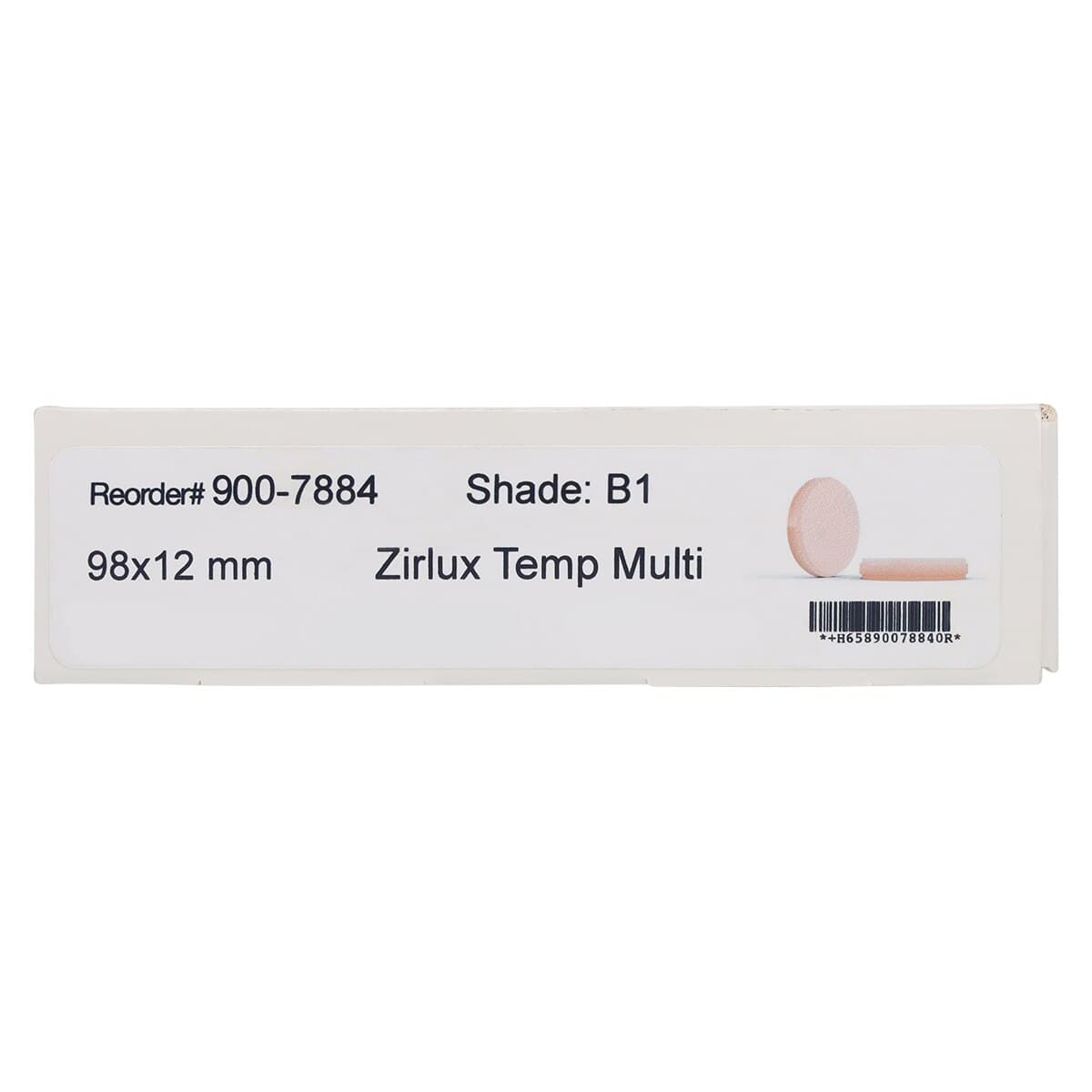Zirlux Temp Multi PMMA Disc B1, 98x12mm, Each thumbnail 5