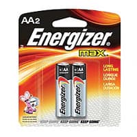 Energizer Max Alkaline AA Batteries, 1.5V, 2/Pack - Battery Aa 1.5v Energizer - Image 1
