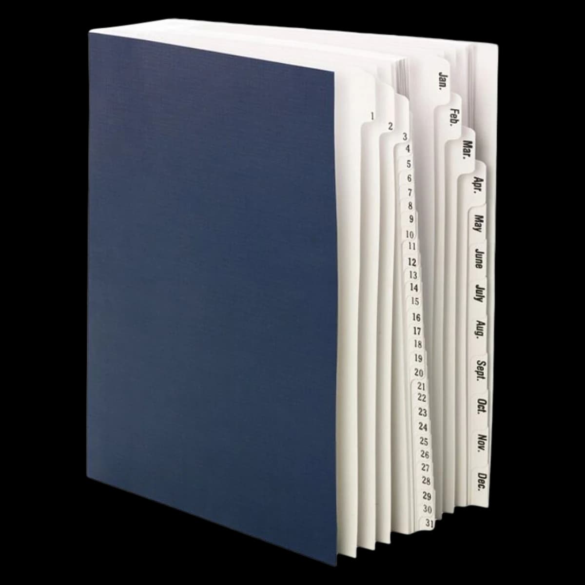 Smead Desk File/Sorter, 1-31/Jan-Dec, Letter Size, Blue/Gray, 1/Package - FILE,EVERYDAY,42 PG,1-31 - Image 1