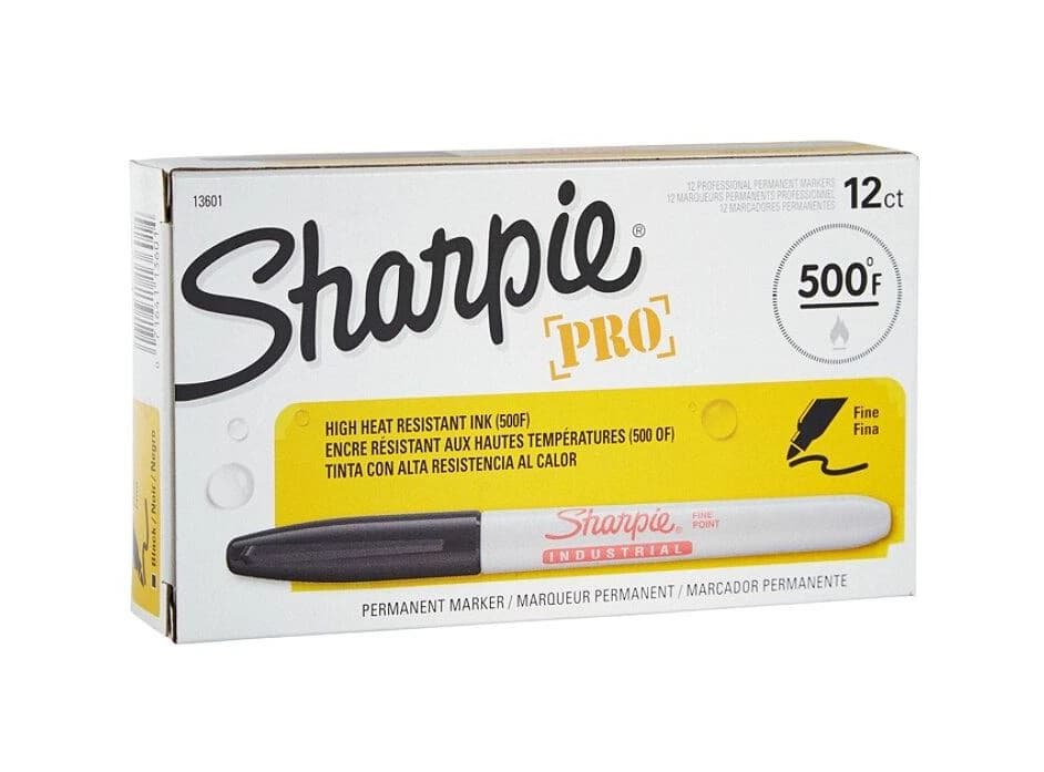 Sanford Sharpie Industrial Permanent Markers, Fine Point, Black, 12/Pack, 258391 - 258391 Perm Fine Sharpie - Image 1