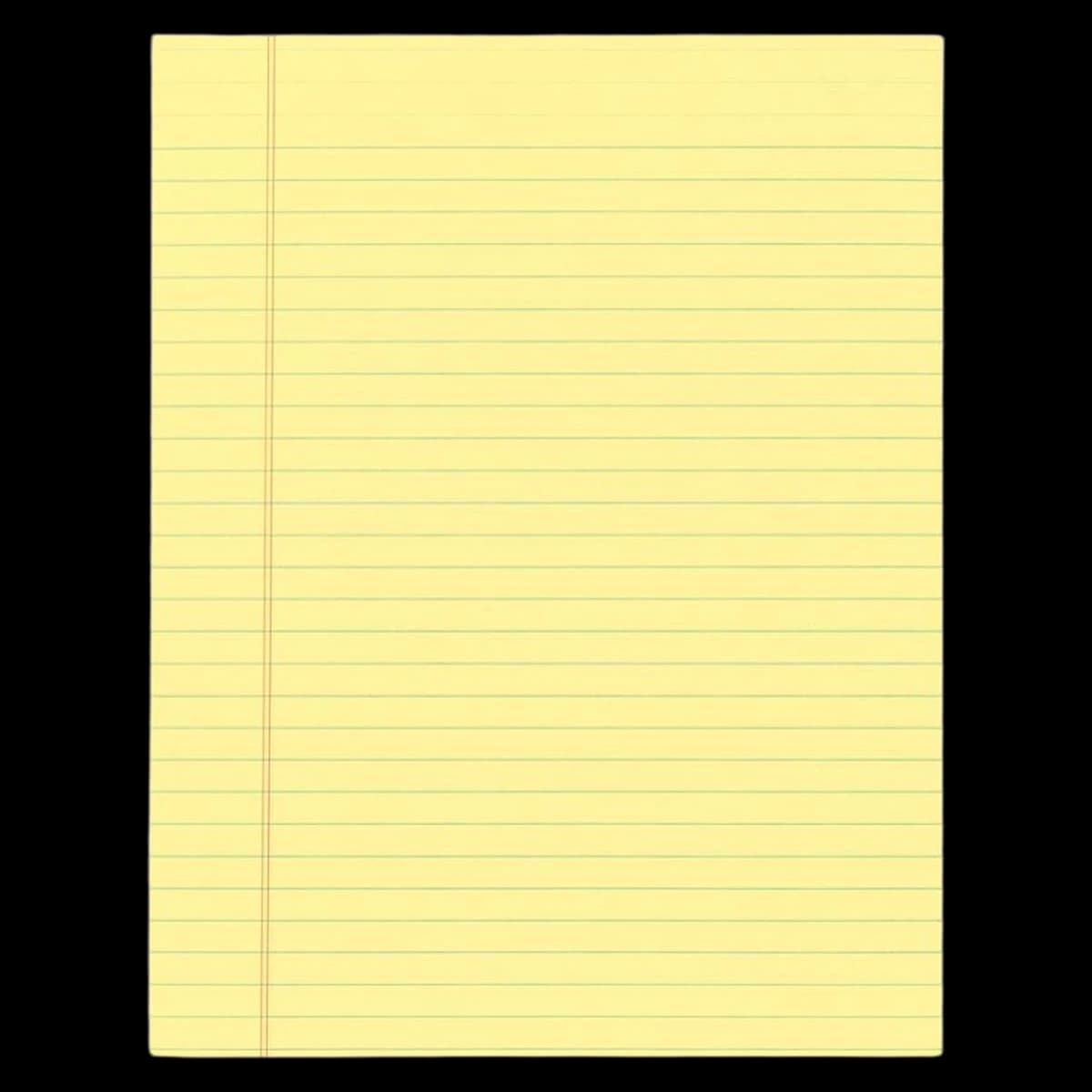 Writing Pad Canary, 8.5 x 11 in, Legal Ruled, 50 Sheets, 12/Pack - Writing Pad Canary - Image 1