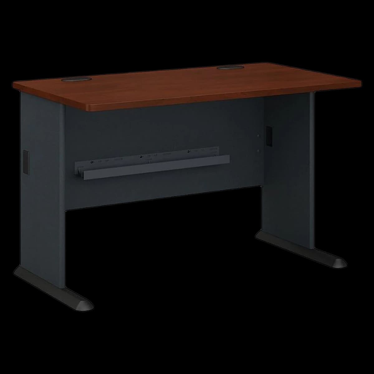 Bush Industries 48" Office Desk, Hansen Cherry/Galaxy Finish, 1/Package - DESK,48,OFF ADV,CALVA A - Image 1