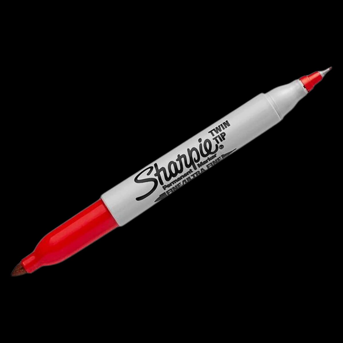 Sharpie Twin-Tip Permanent Marker, Red, Fine/Ultra Fine, 1/Pack - MARKER,SHARPIE,TWIN TIP,R - Image 1