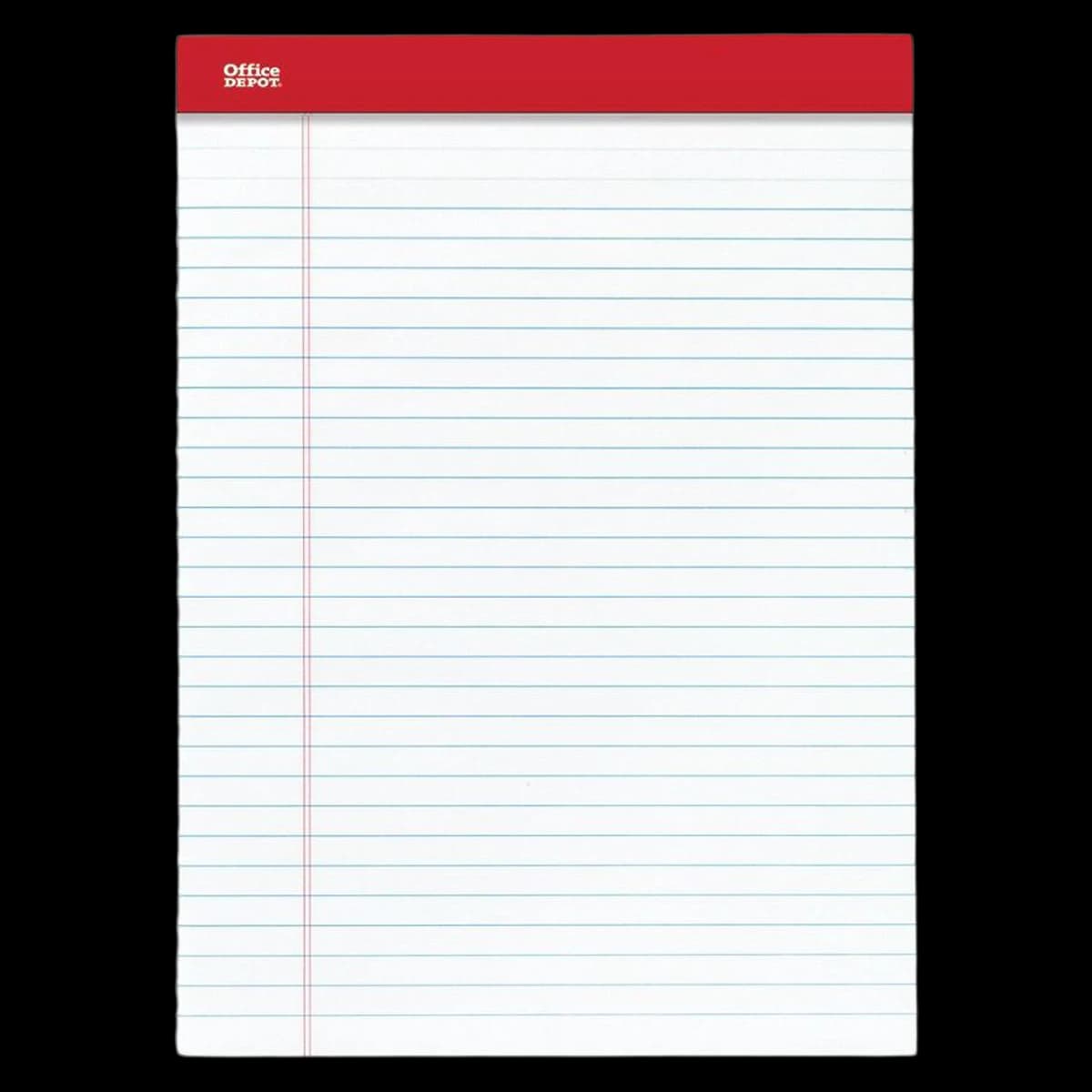 Office Depot Perforated Writing Pad, 8.5 x 11.75 inches, White, 12/Package - Pad Perf 8.5x11 Od Lgl Rl - Image 1