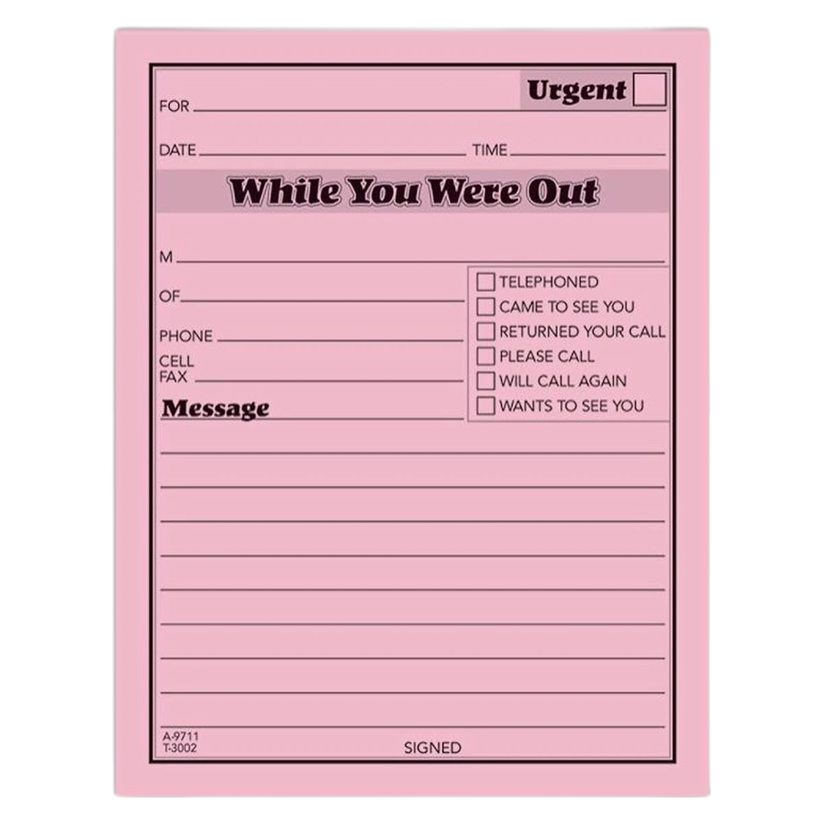 Adams While You Were Out Message Pads, 50 Sheets, Pink, 12/Pack - Pad While-U-Out 1 - Image 1