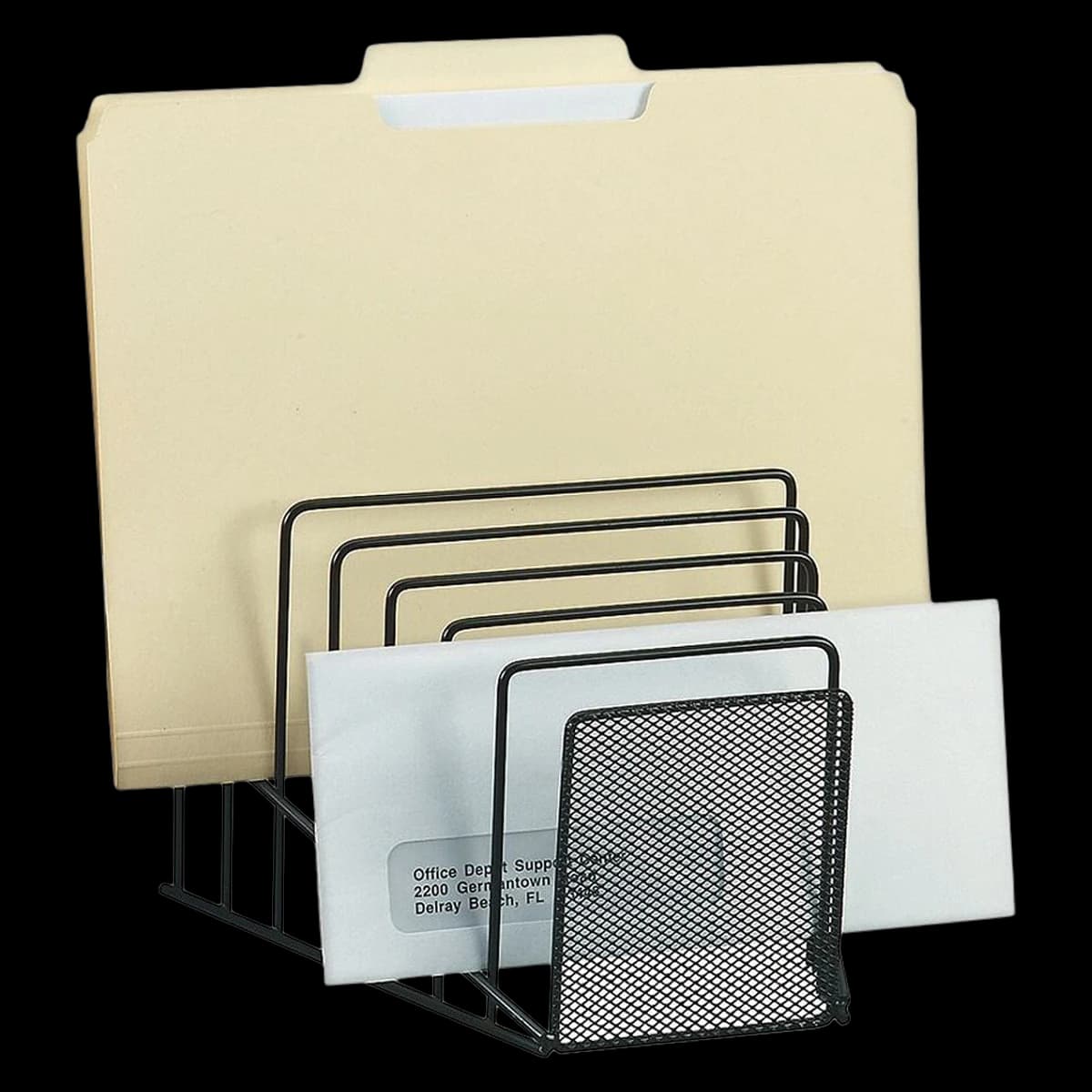 Office Depot Brand Metro Mesh Wire Step File, Black, 1/Package - FILE,STEP,MESH,BLACK - Image 1