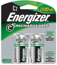 Energizer Rechargeable NiMH C Batteries, 2/Pack - Battery Rechargeable C-2 - Image 1