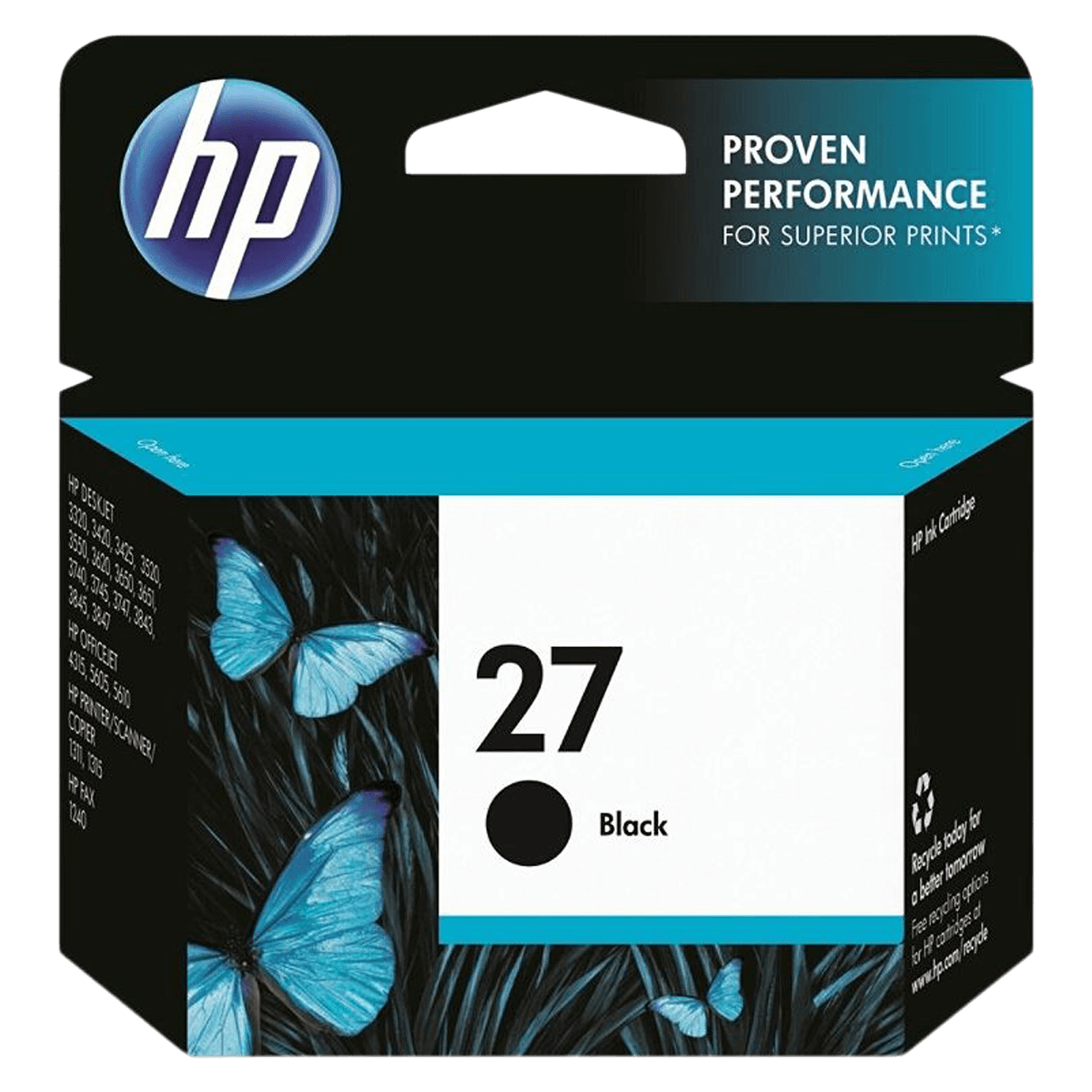 HP 27 Black Original Ink Cartridge (C8727AN) - Cartridge Ink HP #27,Black - Image 1