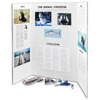 Hunt Manufacturing Tri-Fold Corrugate Display Board, 36 x 48 in, White, 1/Package - BOARD,DISPLAY,PROJECT,36X - Image 1