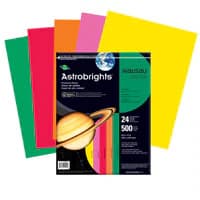 Astrobrights Bright Color Paper, 24 lb, Letter Size (8.5" x 11"), Assorted Colors, 500 Sheets/Ream - PAPER,ASTROBRT,24#,LTR,AS - Image 1