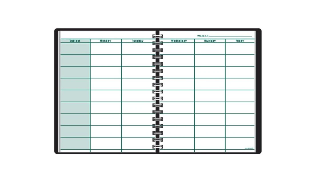 At-A-Glance Undated Teacher's Planner, 8.25" x 10.875", Black, 1/Package - PLANNER,TEACHERS,8.25X10. - Image 1