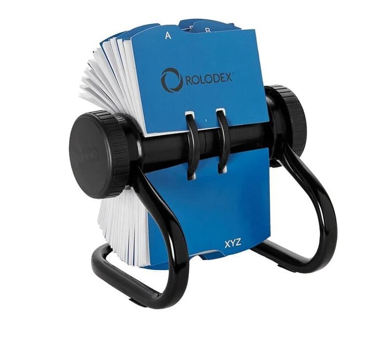 Rolodex Rotary Business Card File, 400-Card Capacity, Black, 1/Each - FILE,ROTARY,200 CARD,BLAC - Image 1