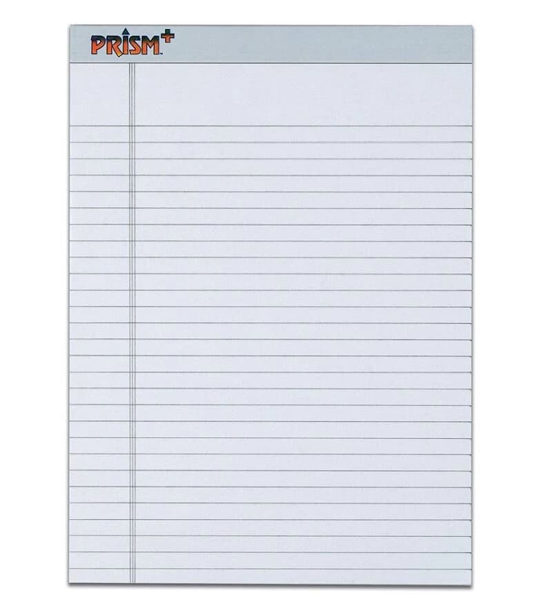 Tops Business Forms Prism+ Color Writing Pad, 8.5 x 11.75 in, Legal Ruled, Assorted Colors, 6/Pack - Pad Perf Prism 8.5x11 Lgl - Image 1