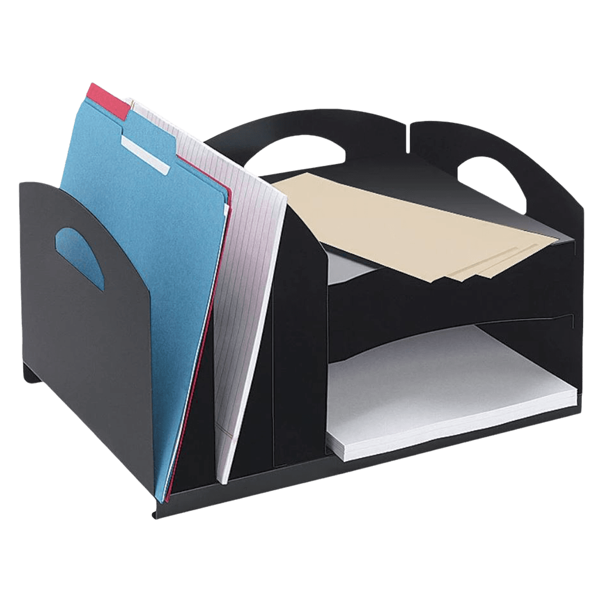 Major Metal Fab Letter Size Combo Vertical/Horizontal Organizer, Black, 1/Package - ORGANIZER,COMBO,HORIZ/VER - Image 1