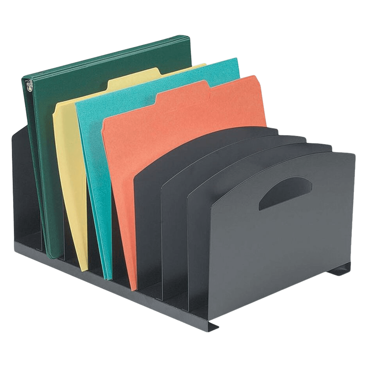 Major Metal Fab Vertical Sorter, 8 Compartments, Black, 1/Package - SORTER,VERTICAL,8SLOTS,BL - Image 1