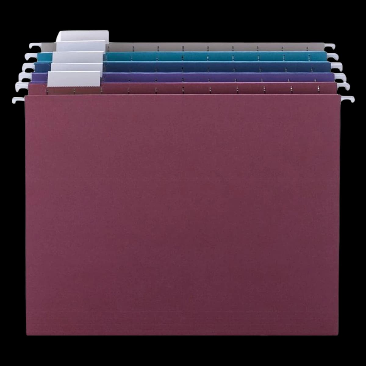 Smead Color Hanging Folders, Letter Size, 1/5 Cut Tab, Assorted Colors, 25/Box - FOLDER,HANGING,LTR,1/5C,A - Image 1