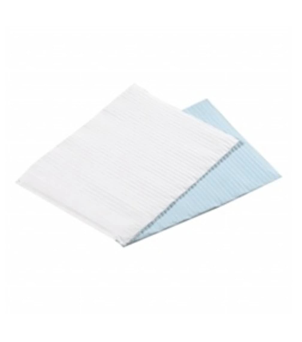 Crosstex Professional Thrift Patient Towels, 2-Ply Tissue, White, 13" x 19", Horizontal Embossed, 500/Case, WT5WH - Professional Thrift Patient Towels - Image 1