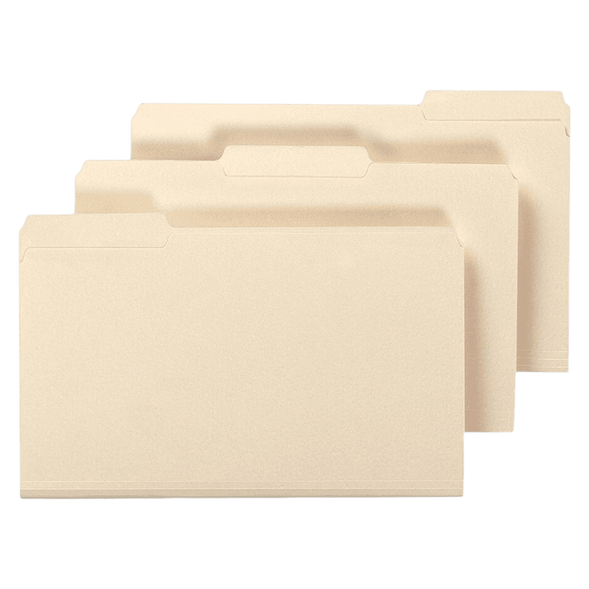 Office Depot File Folders, Legal Size, 1/3 Cut Tab, Manila, 100/Box - Folder File Legal 1/3 Cut - Image 1