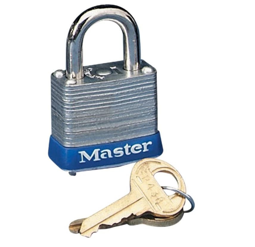 Master Lock Laminated Padlock, Maximum Security, Steel, Silver, 1/Each - PADLOCK,MAXIMUM SECURITY, - Image 1