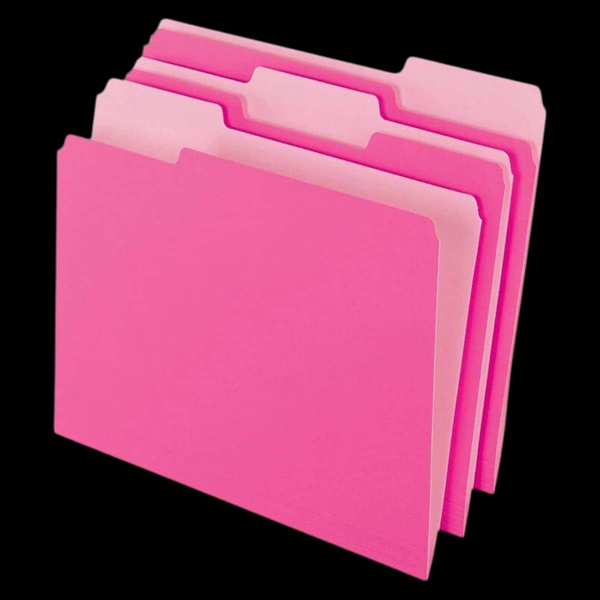 Pendaflex 2-Tone Color Folders, 1/3 Cut, Letter Size, Pink, 100/Box - Folder Ltr Dbl 11pt 1/3 - Image 1